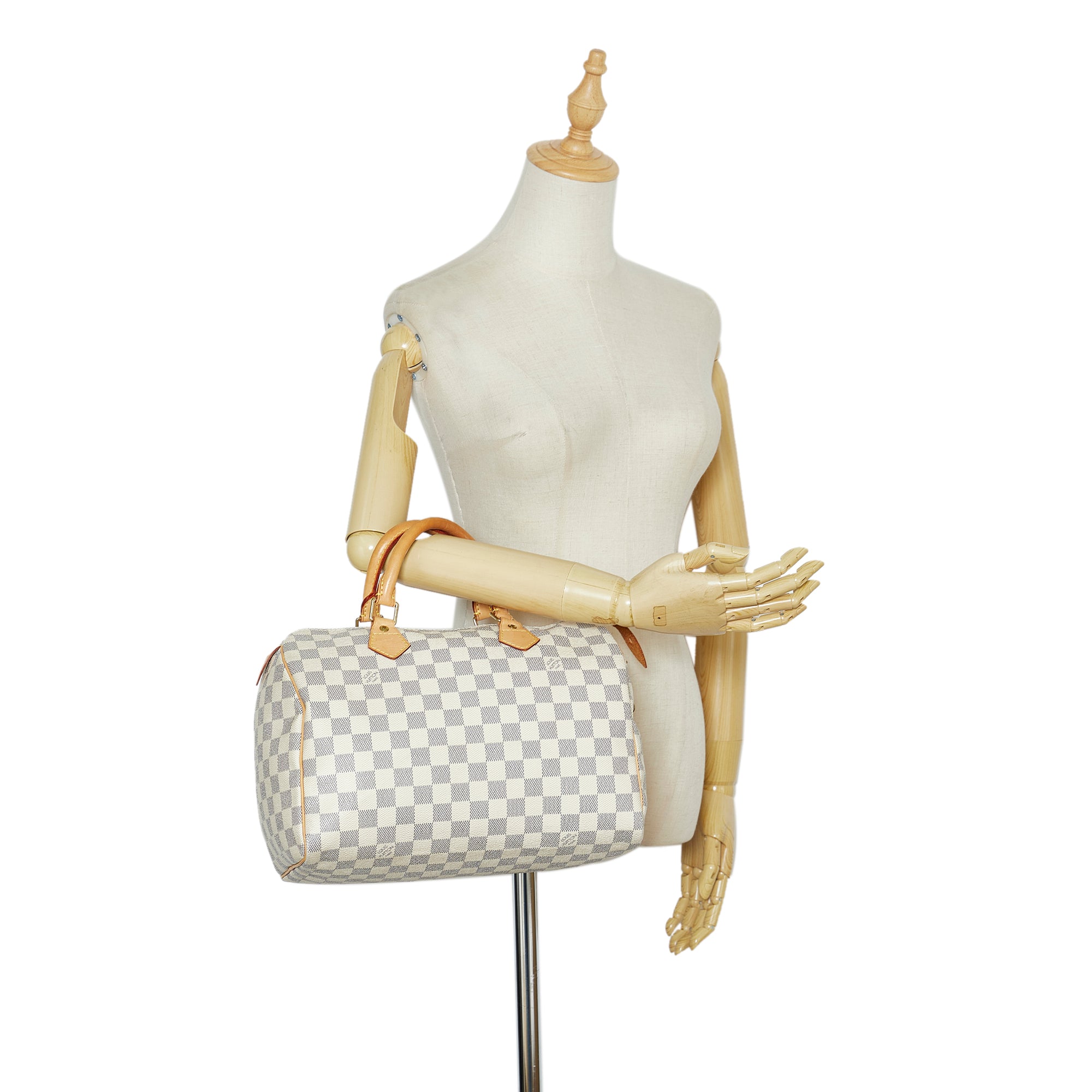 Louis Vuitton Speedy 30 Damier Azur Canvas Bucket Bags for Women