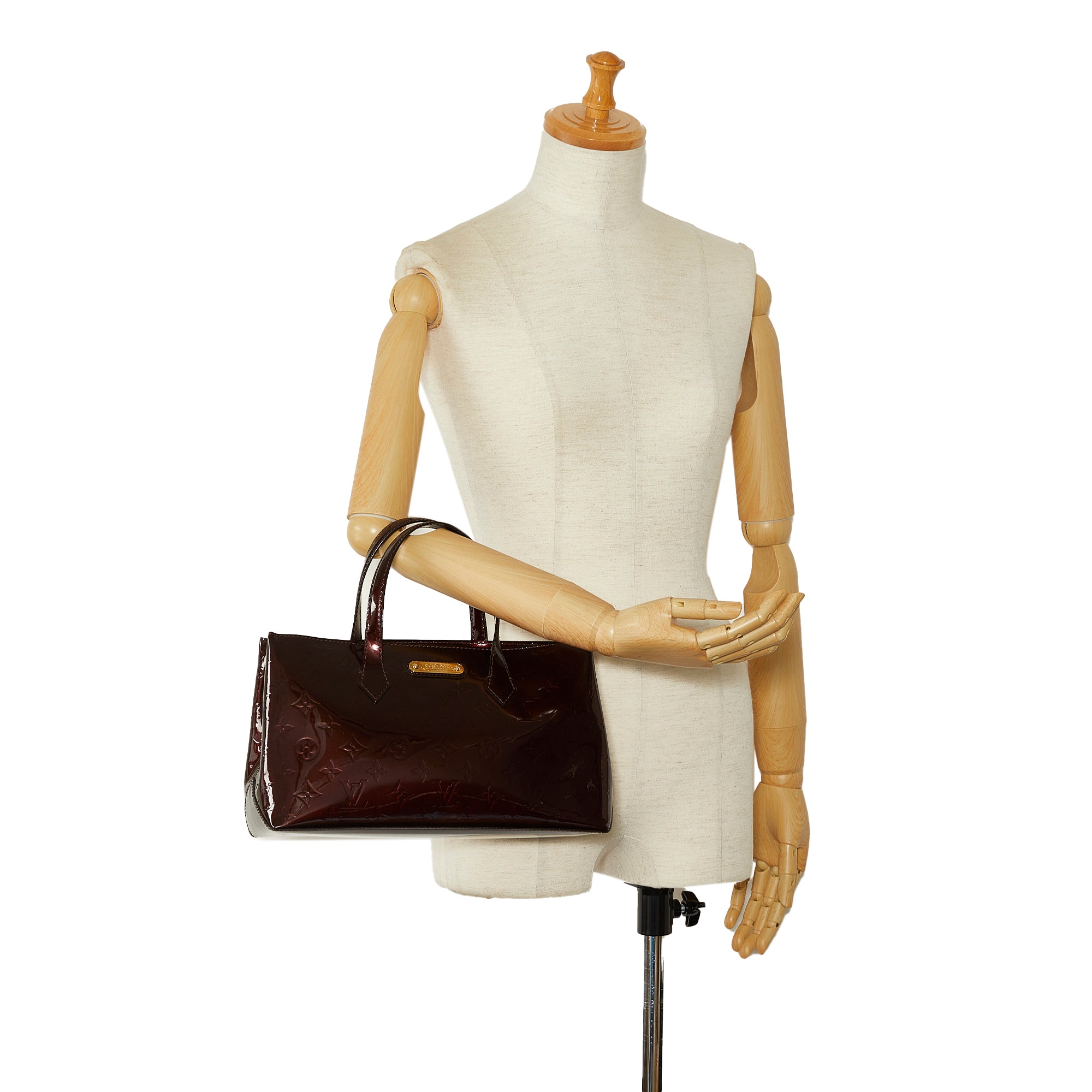 Wine Red Louis Vuitton Monogram Vernis Wilshire PM Handbag – Designer  Revival