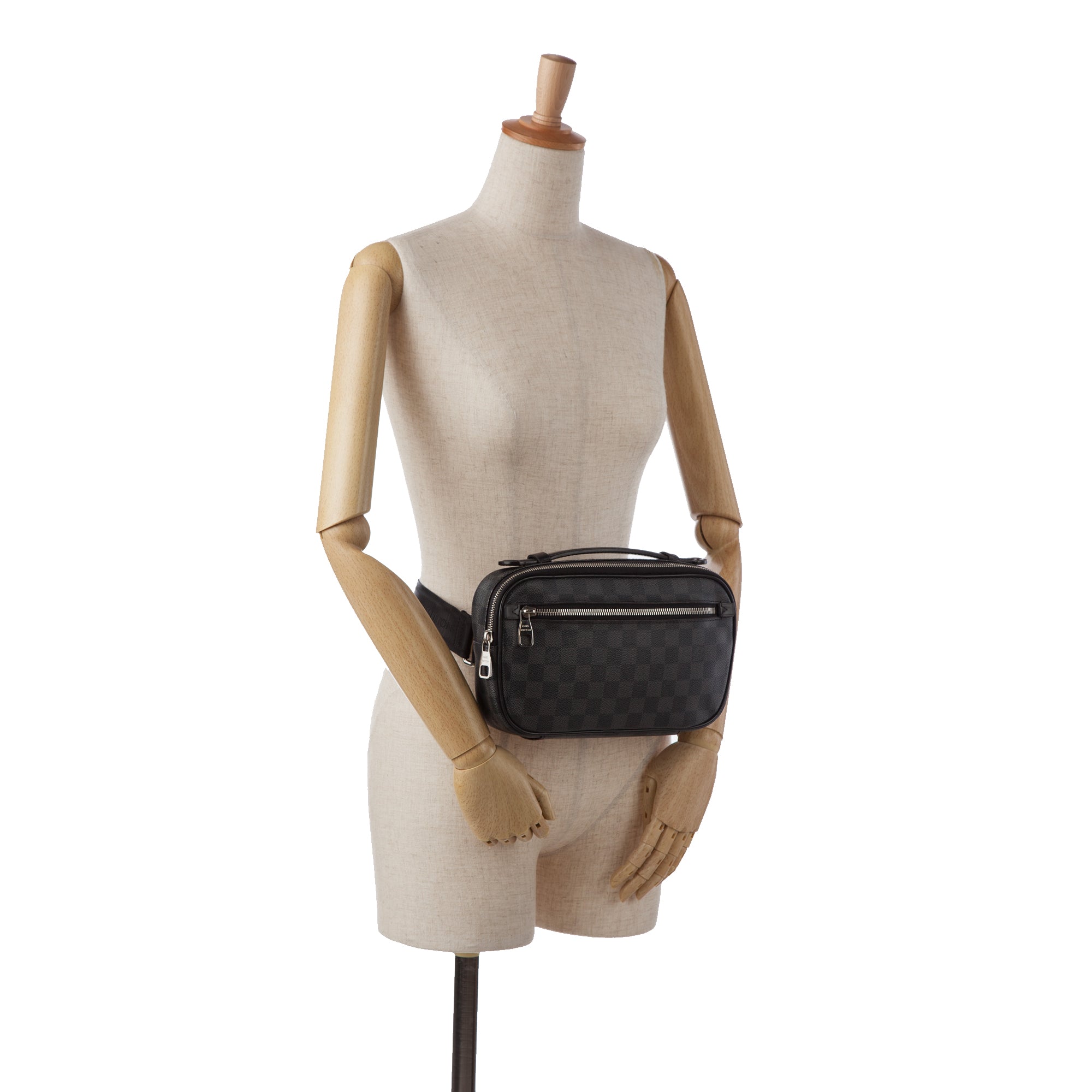 Louis Vuitton Damier Graphite Ambler Waist Bag - Black Waist Bags