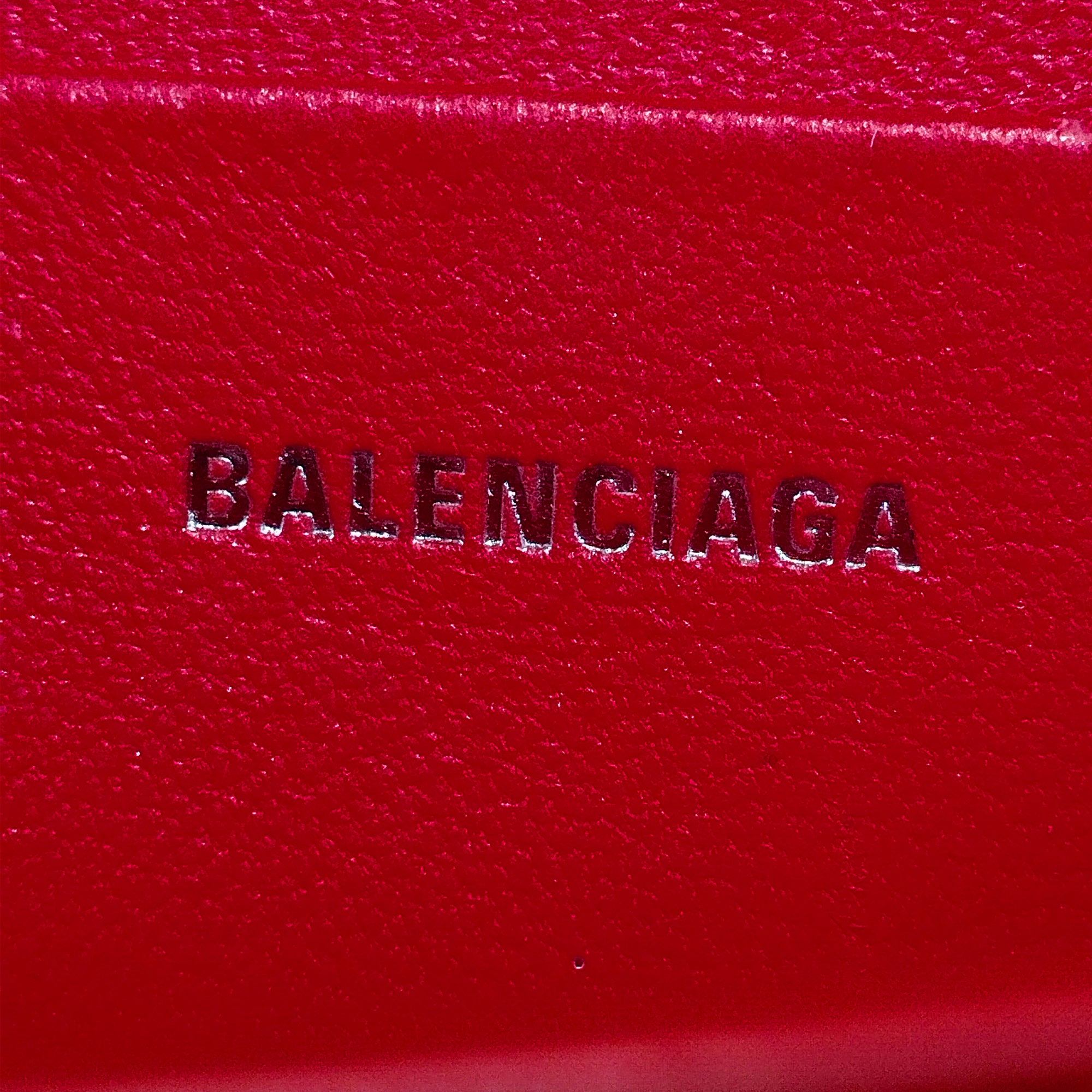 Hourglass leather handbag Balenciaga Red in Leather - 34197350