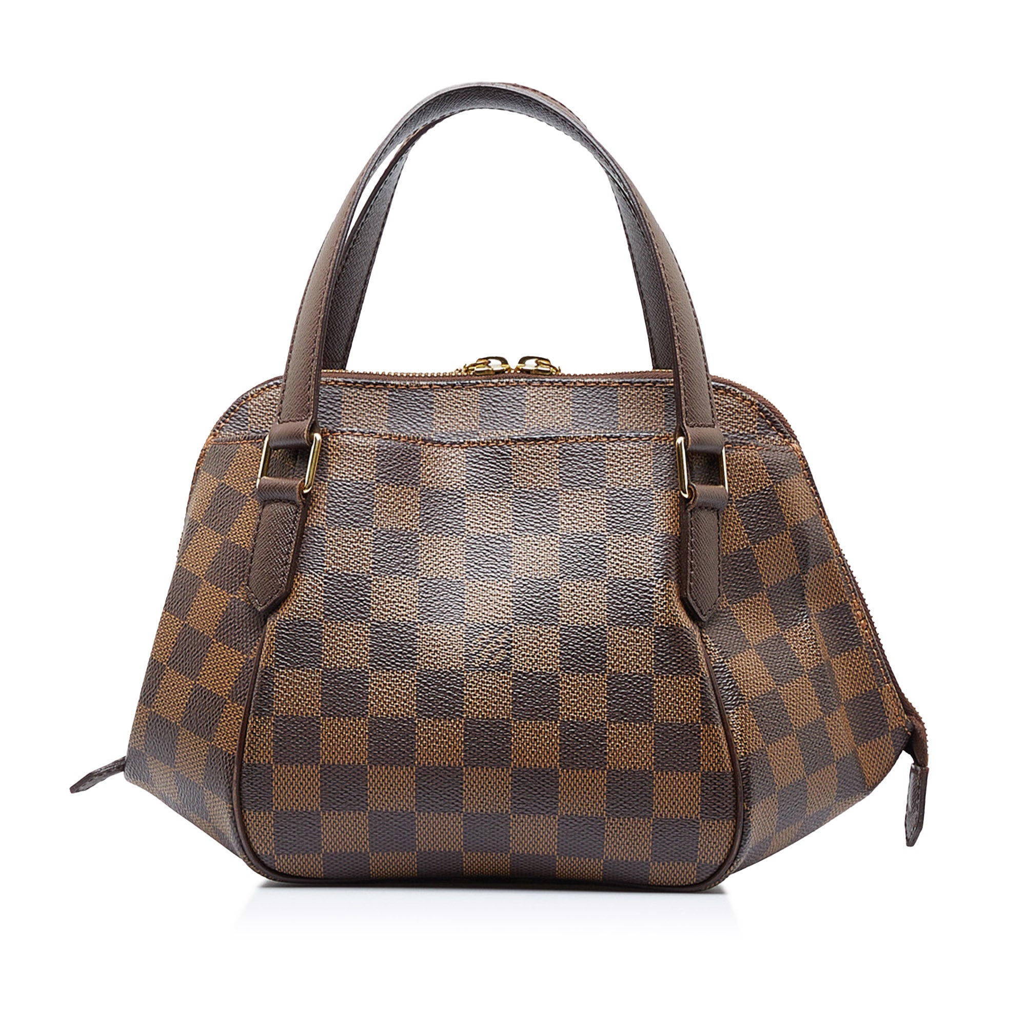 Brown Louis Vuitton Damier Ebene Belem PM Handbag