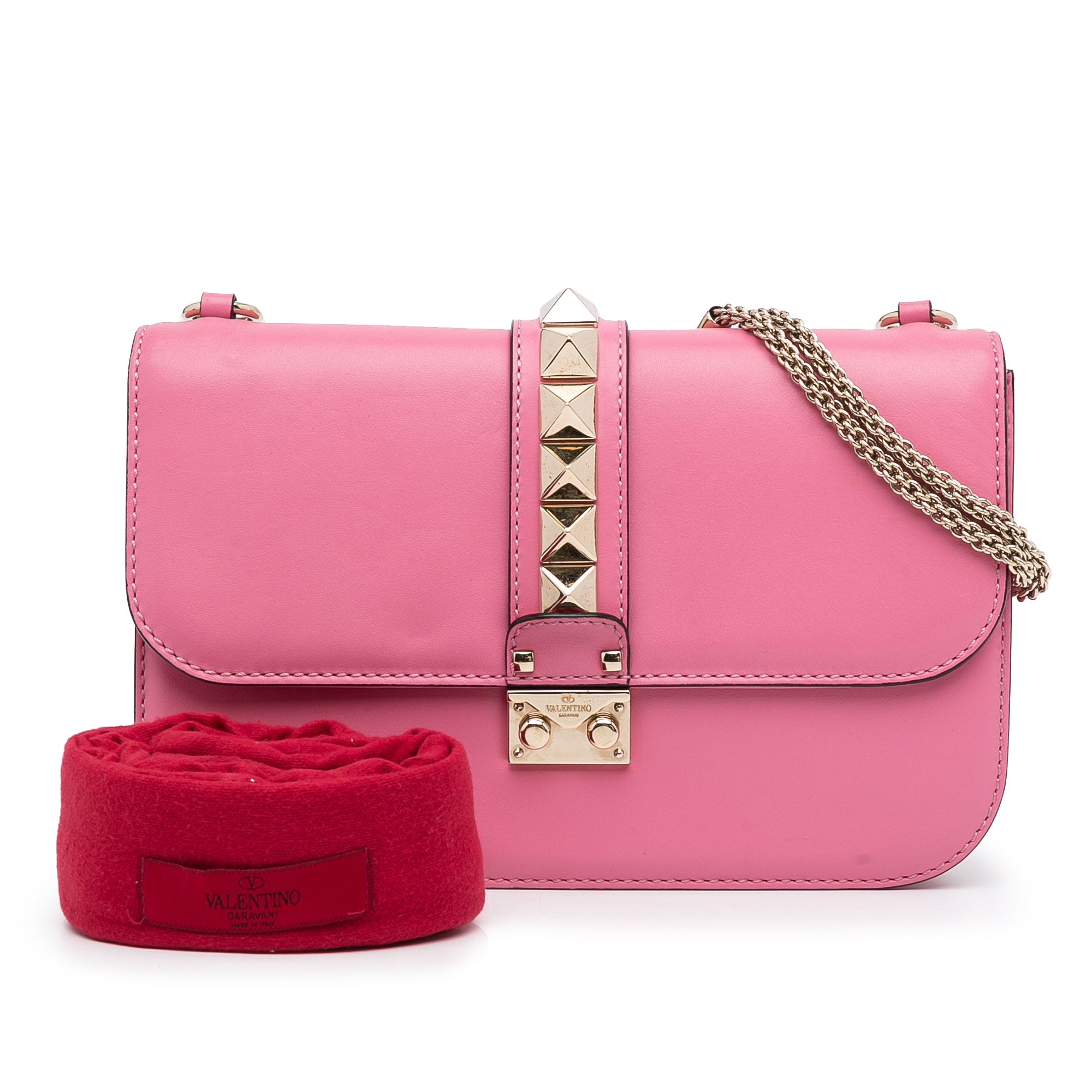 Valentino Garavani Pink Small Rockstud Crossbody Bag