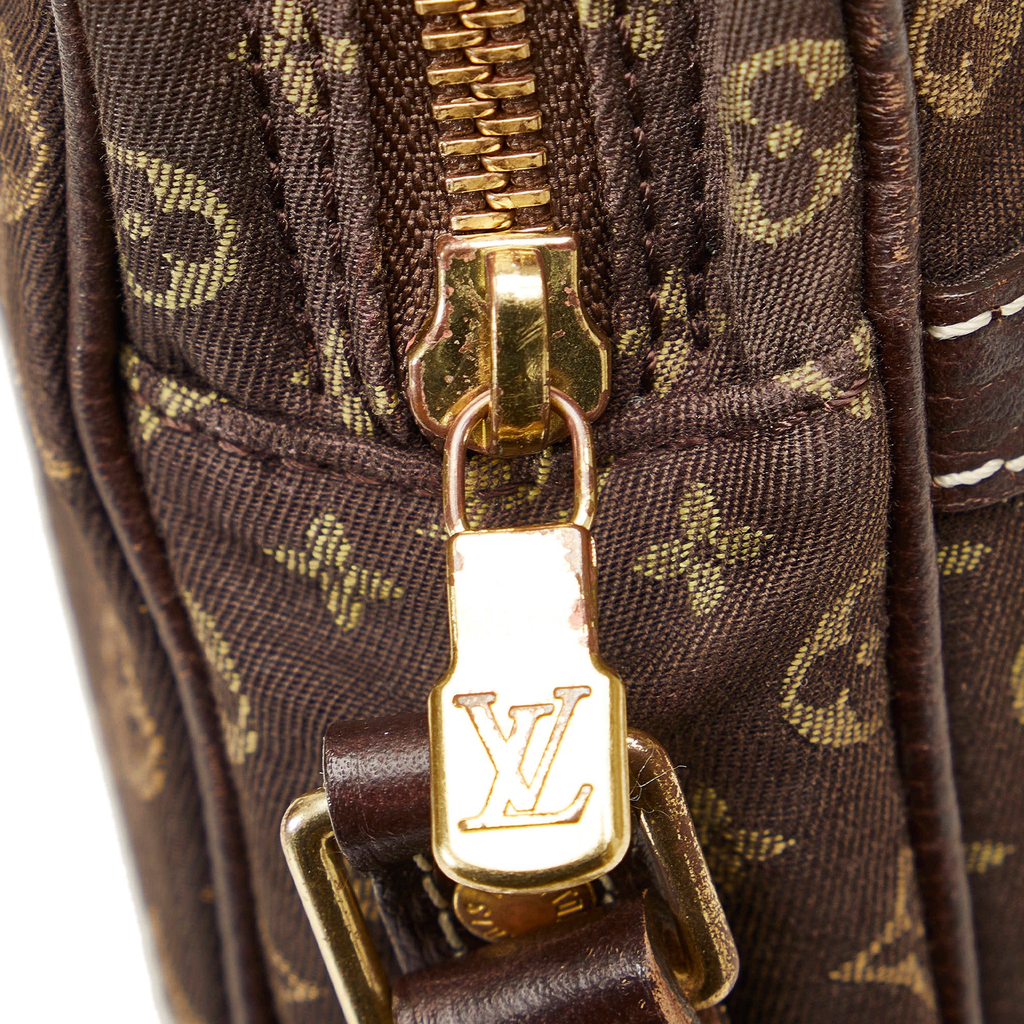 Louis Vuitton Monogram Mini Lin Danube Brown Linen Cloth ref