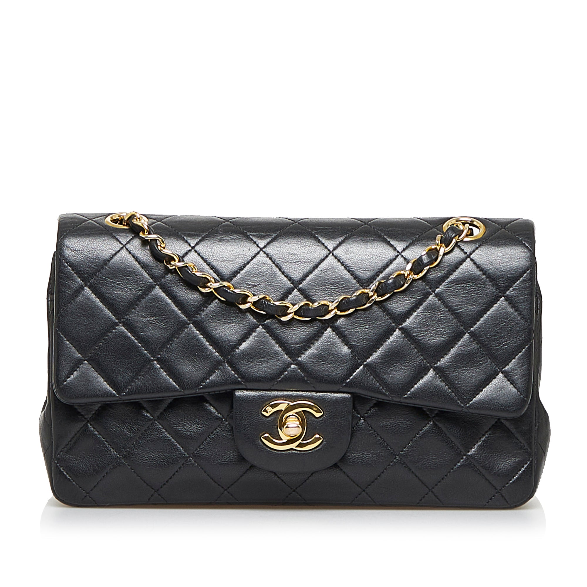 Chanel Black Quilted Lambskin Hobo Bag