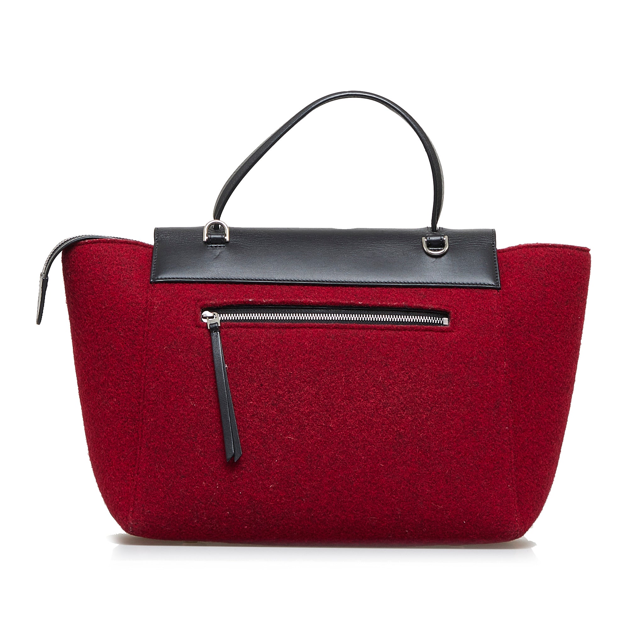 CELINE Belt Bag / Burgundy Smooth and Grained Leather Mini Belt Bag