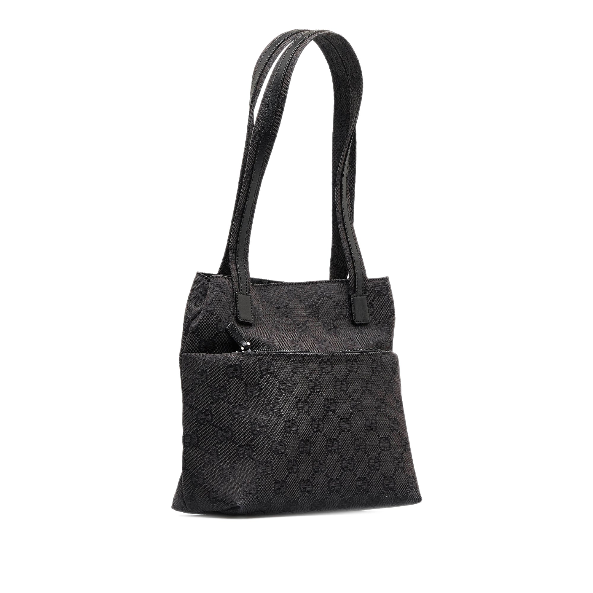 Black Gucci GG Canvas Shoulder Bag, RvceShops Revival