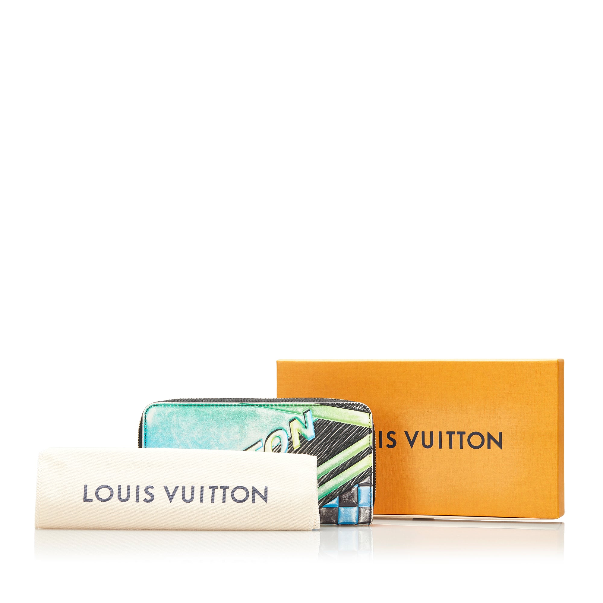 Blue Louis Vuitton Epi Race Zippy Wallet