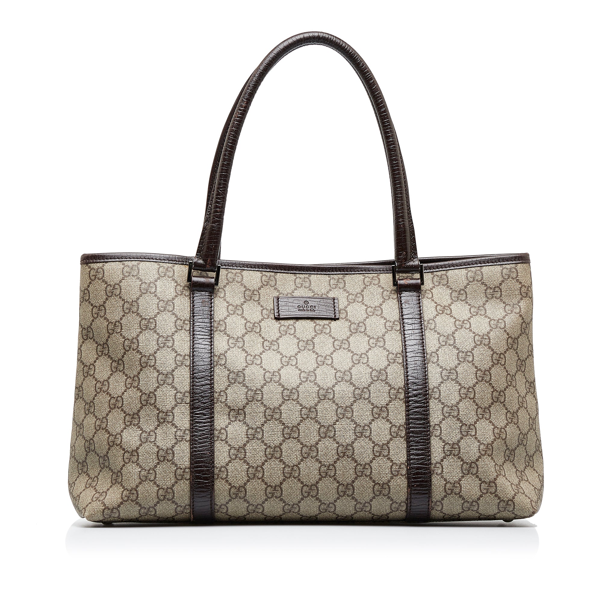 Gucci Tote Bag Brown Coated Canvas