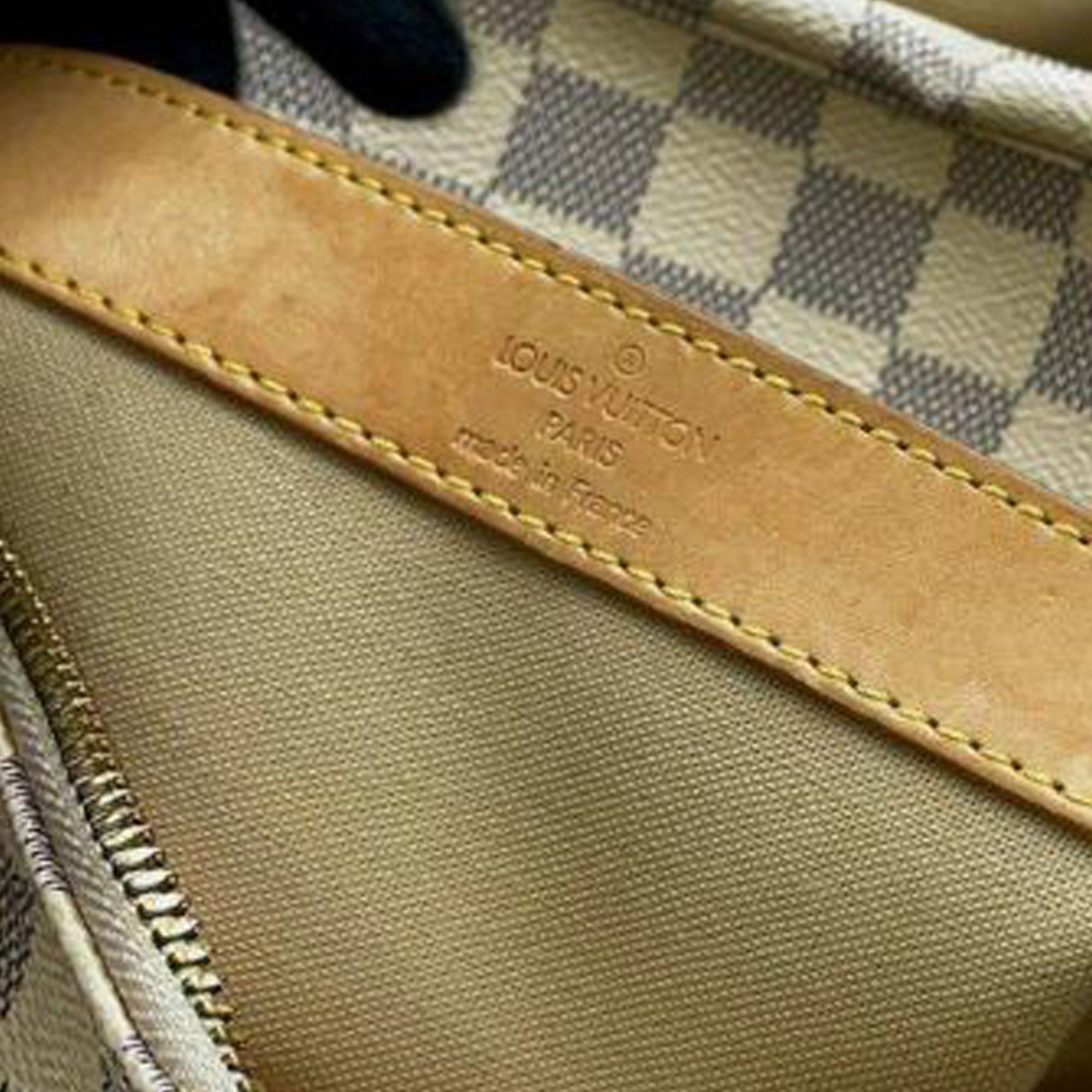 White Louis Vuitton Damier Azur Naviglio Crossbody Bag – Designer Revival