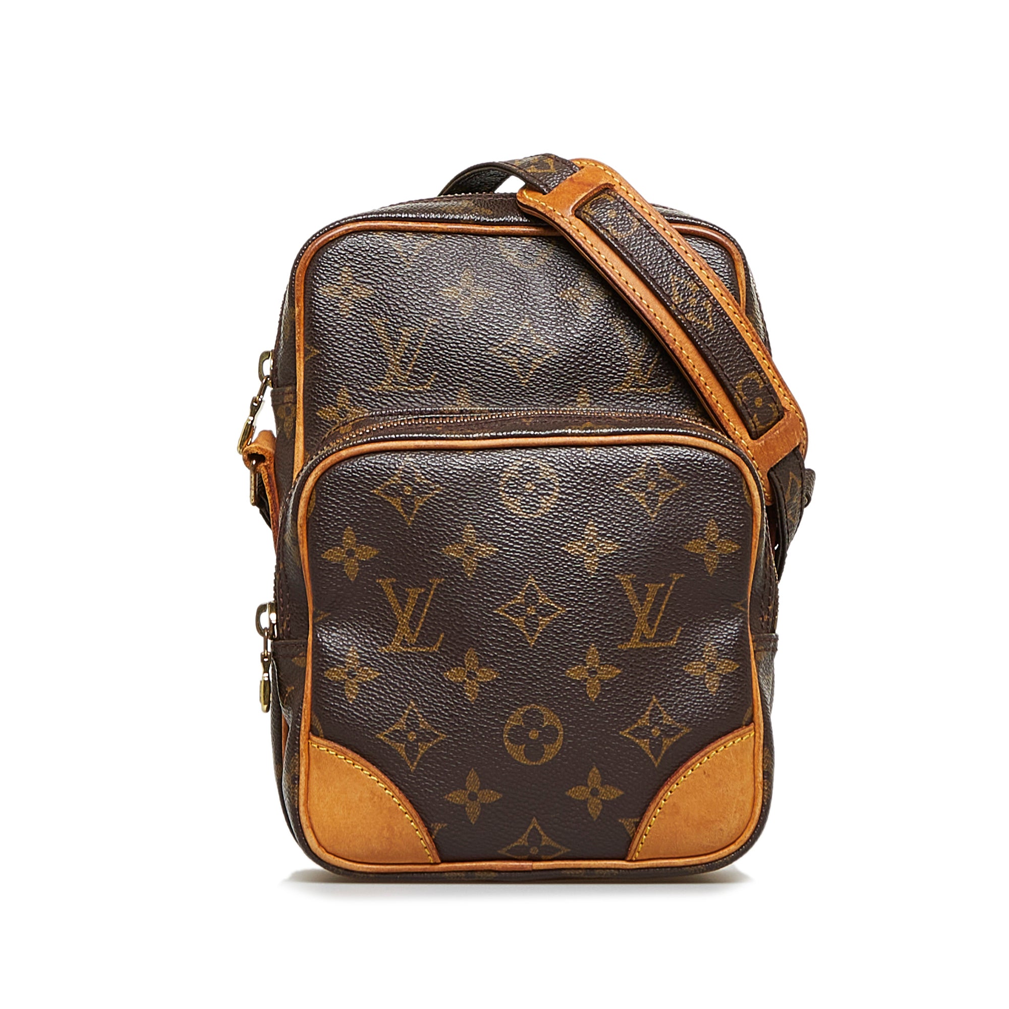 LOUIS VUITTON Voltaire Monogram Canvas Shoulder Bag Brown-US