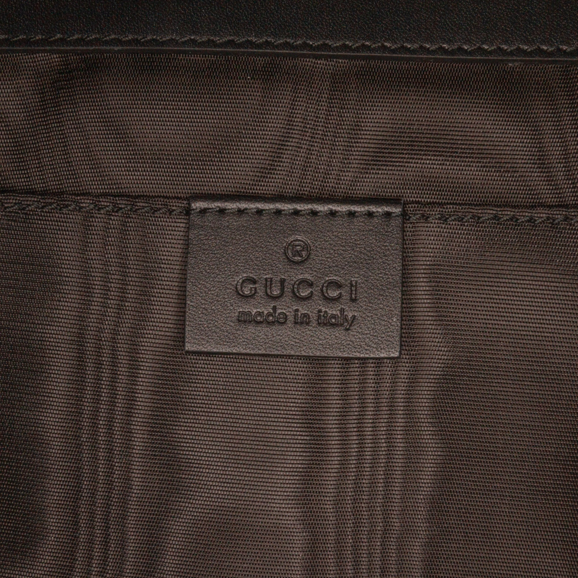 Gucci - Authenticated Guccy Clutch Clutch Bag - Patent Leather Brown for Women, Good Condition