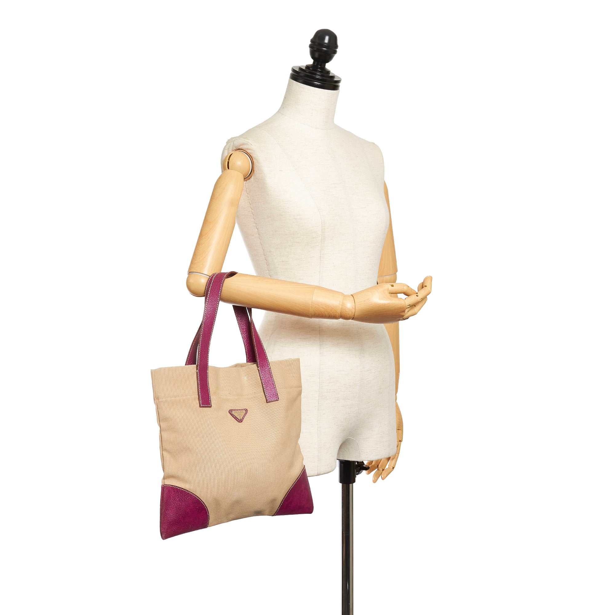 Beige Prada Canvas Tote Bag – Designer Revival