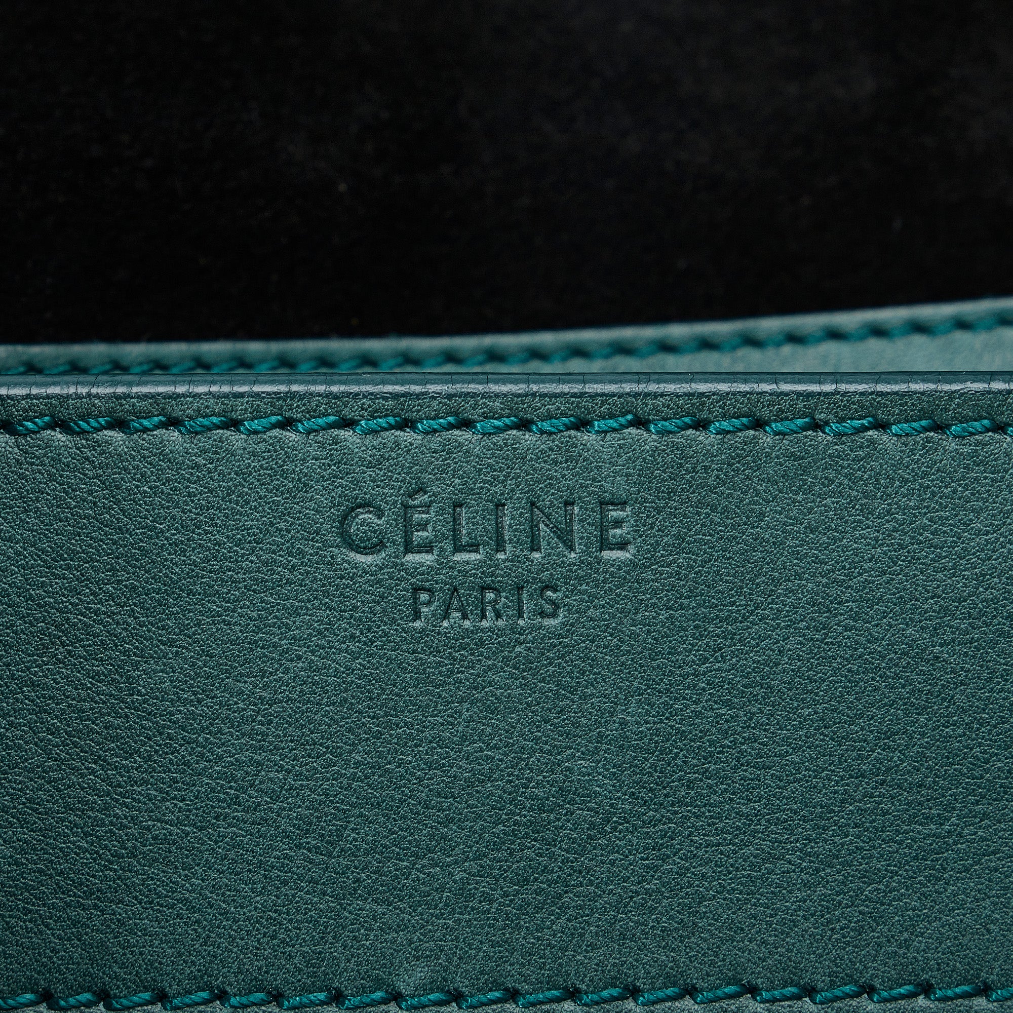 Celine Green Leather Small Cabas Phantom Tote Celine