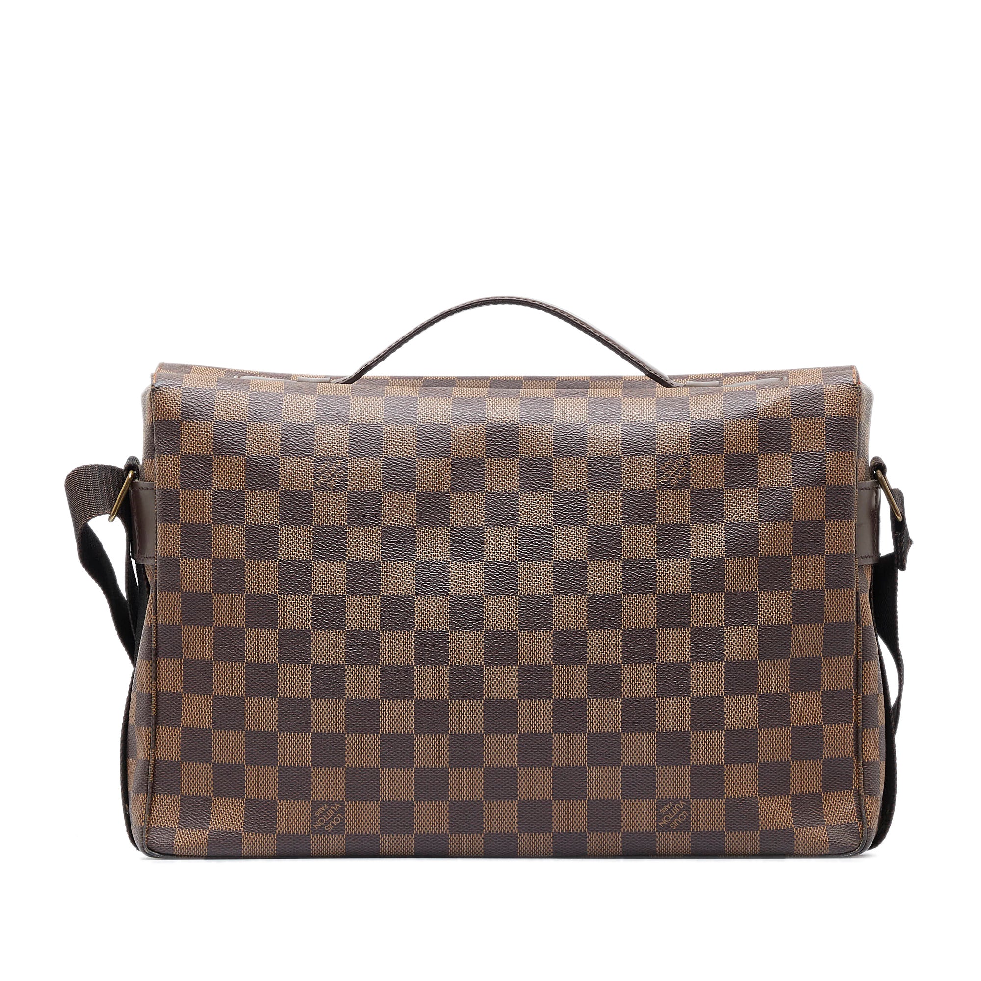 Damier Ebene Leather Broadway Messenger Bag (Authentic Pre-owned)