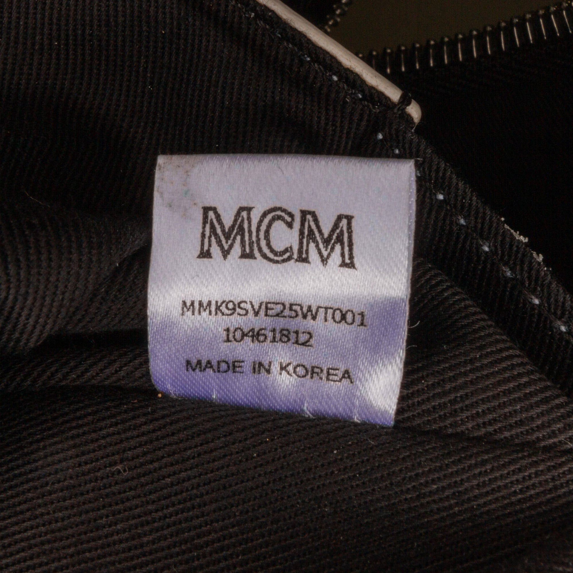 White MCM Visetos Stark Flight Logo Backpack – Designer Revival