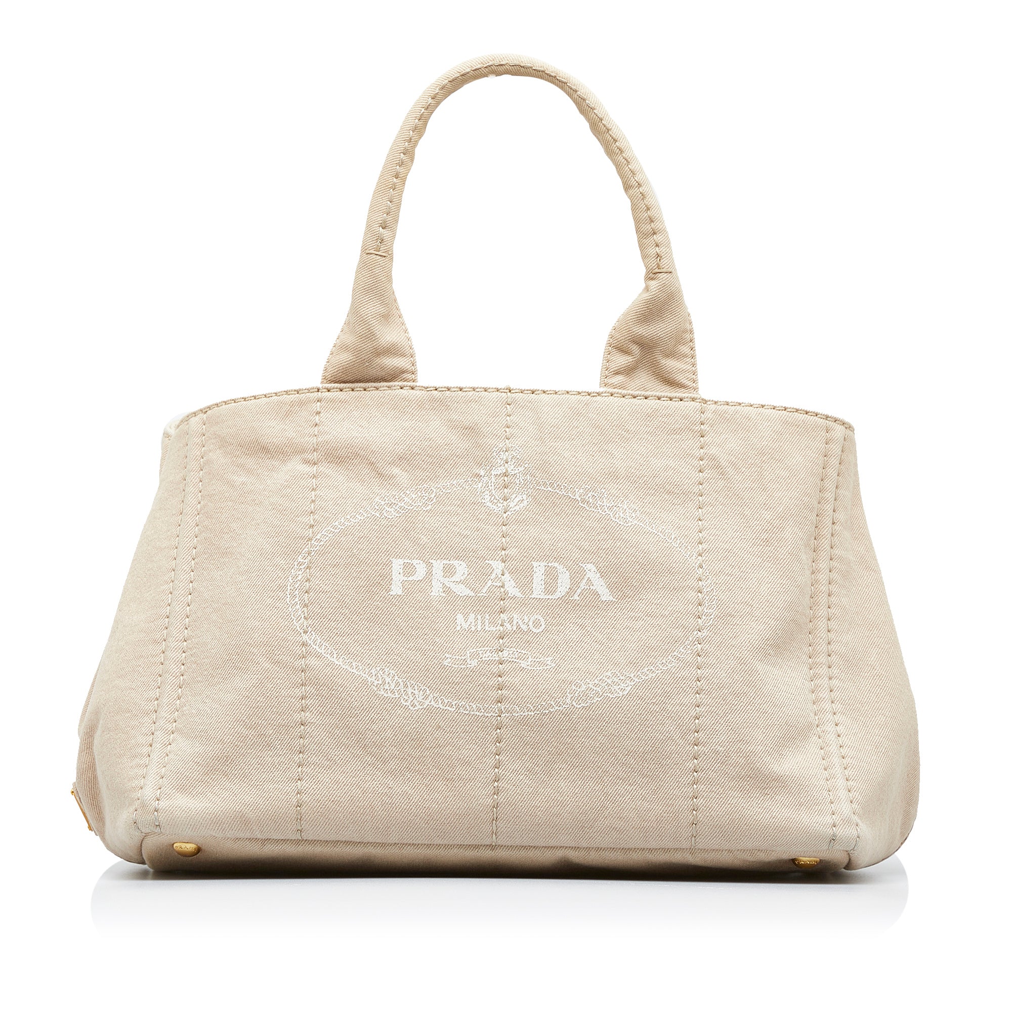 Brown Prada Canapa Logo Handbag | Designer Revival