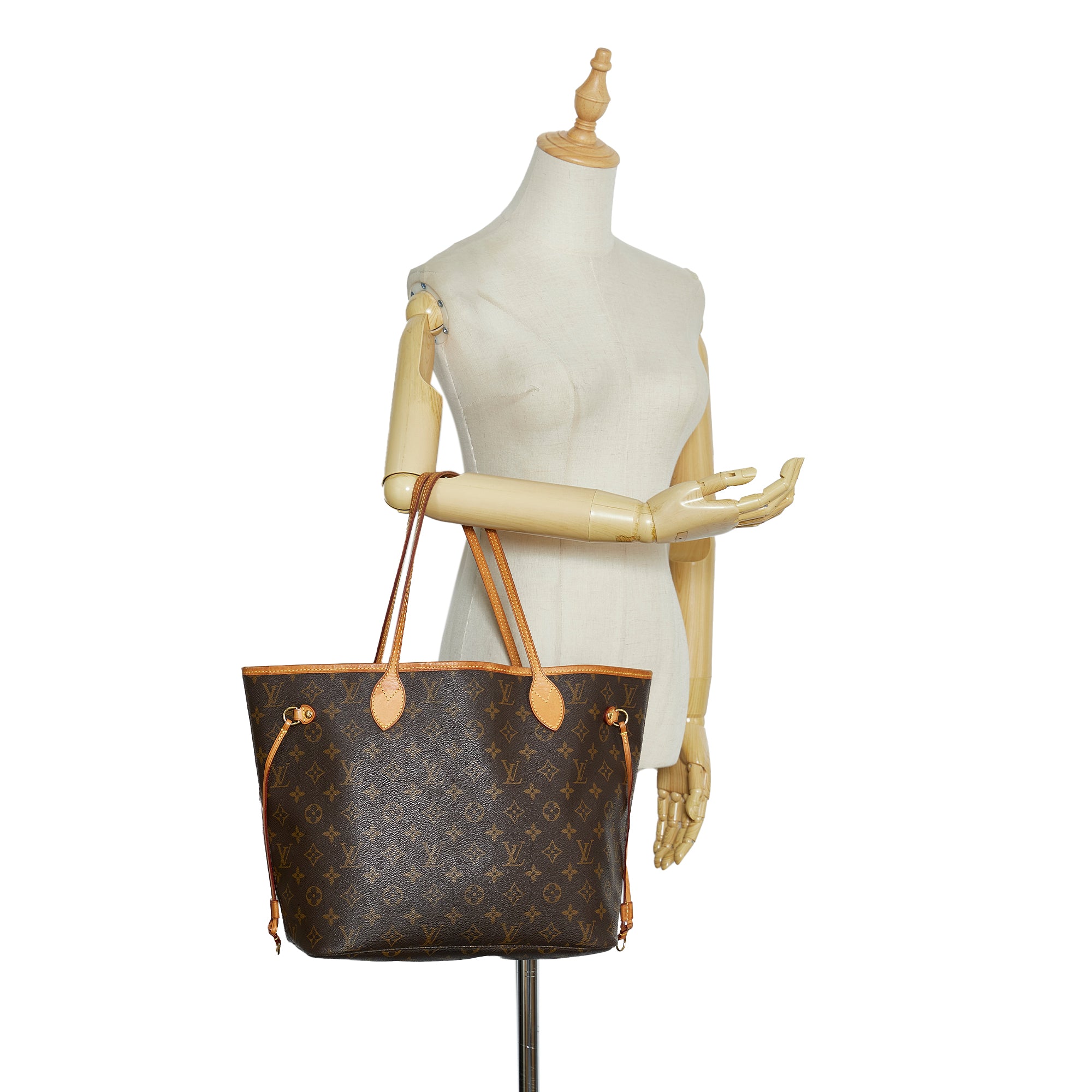 Louis Vuitton Neverfull Monogram V (Without Pouch) MM Teal Lining in Canvas  with Gold-Tone - US
