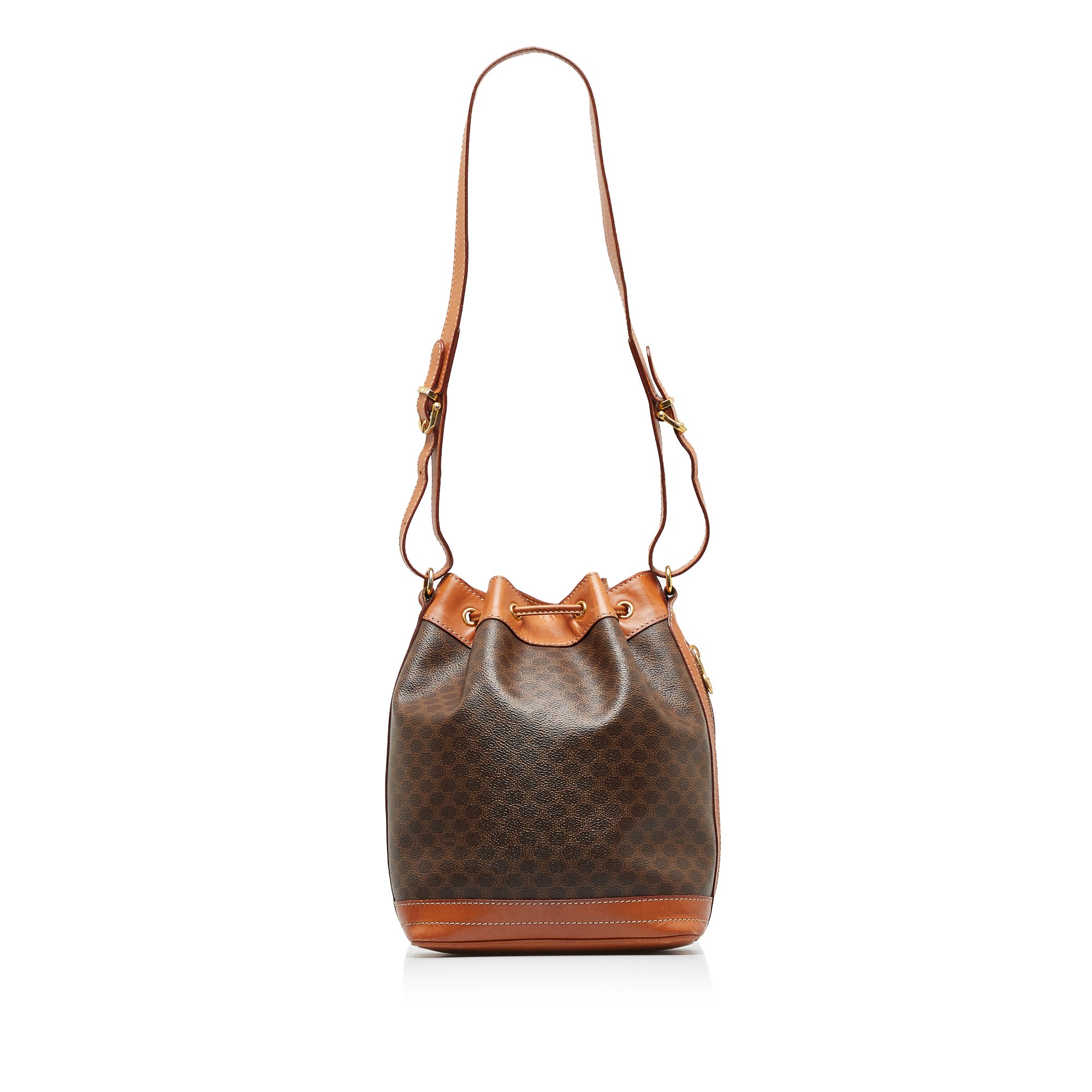 Brown Celine Macadam Bucket Bag – Designer Revival