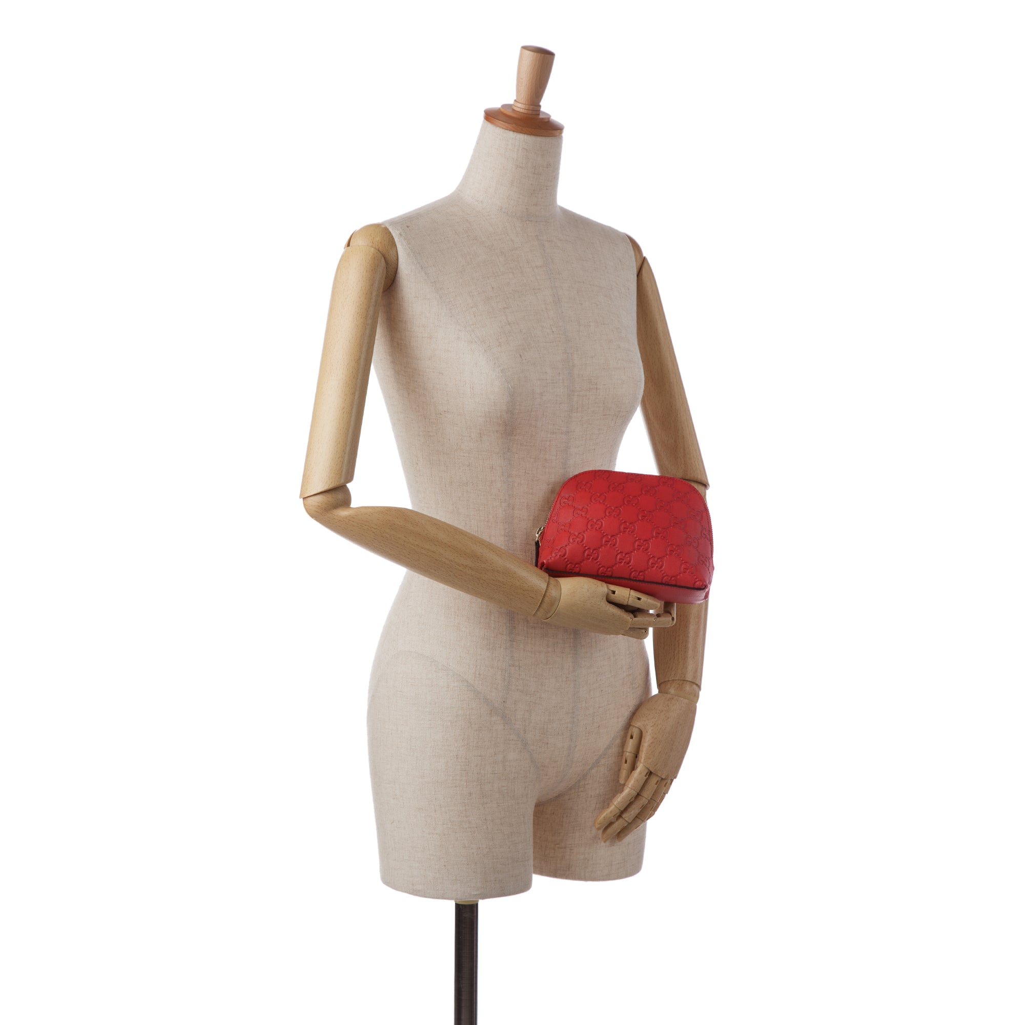 Red Gucci Guccissima Pouch – Designer Revival