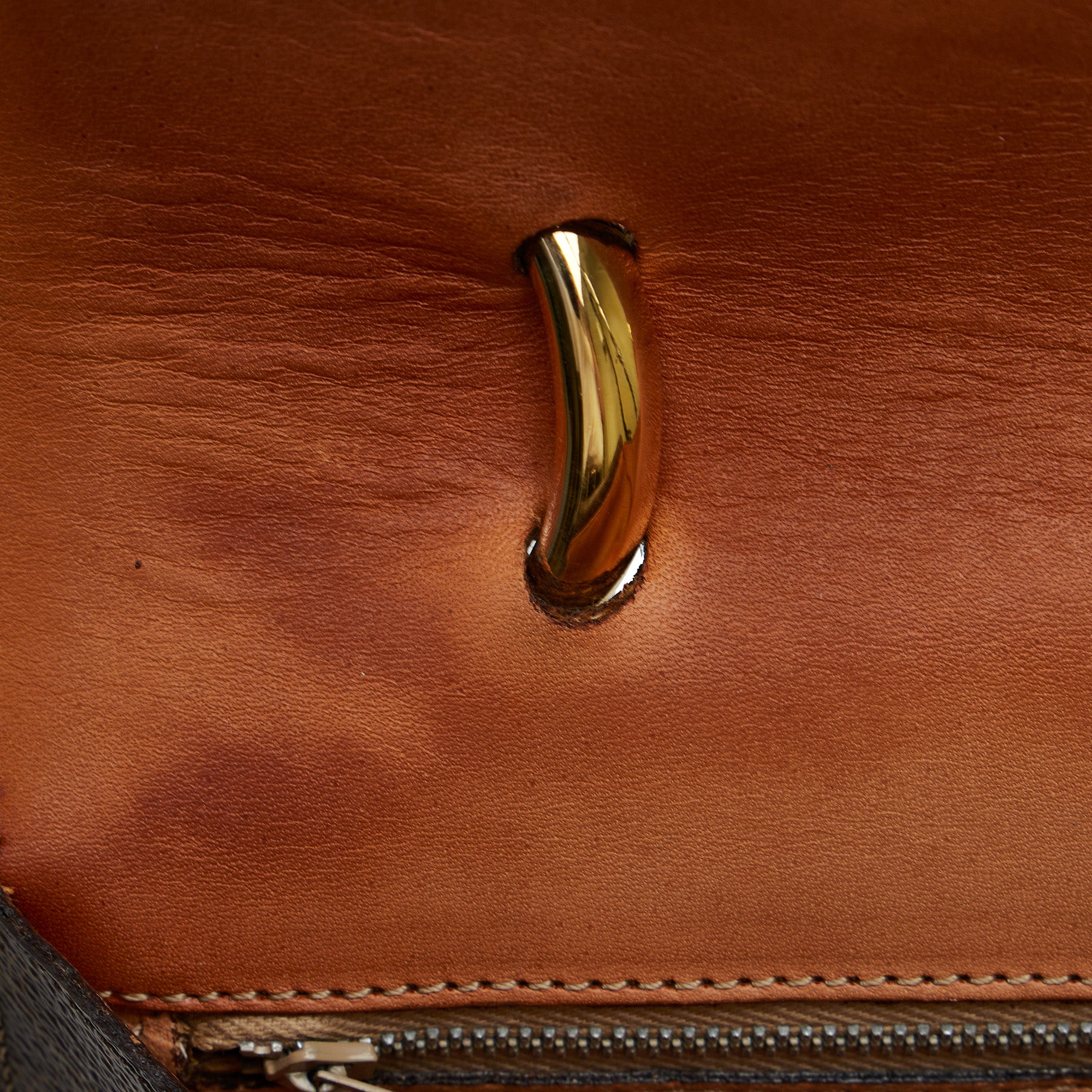 Celine Celine Macadam Pattern Minoboston Handbag Brown P14353