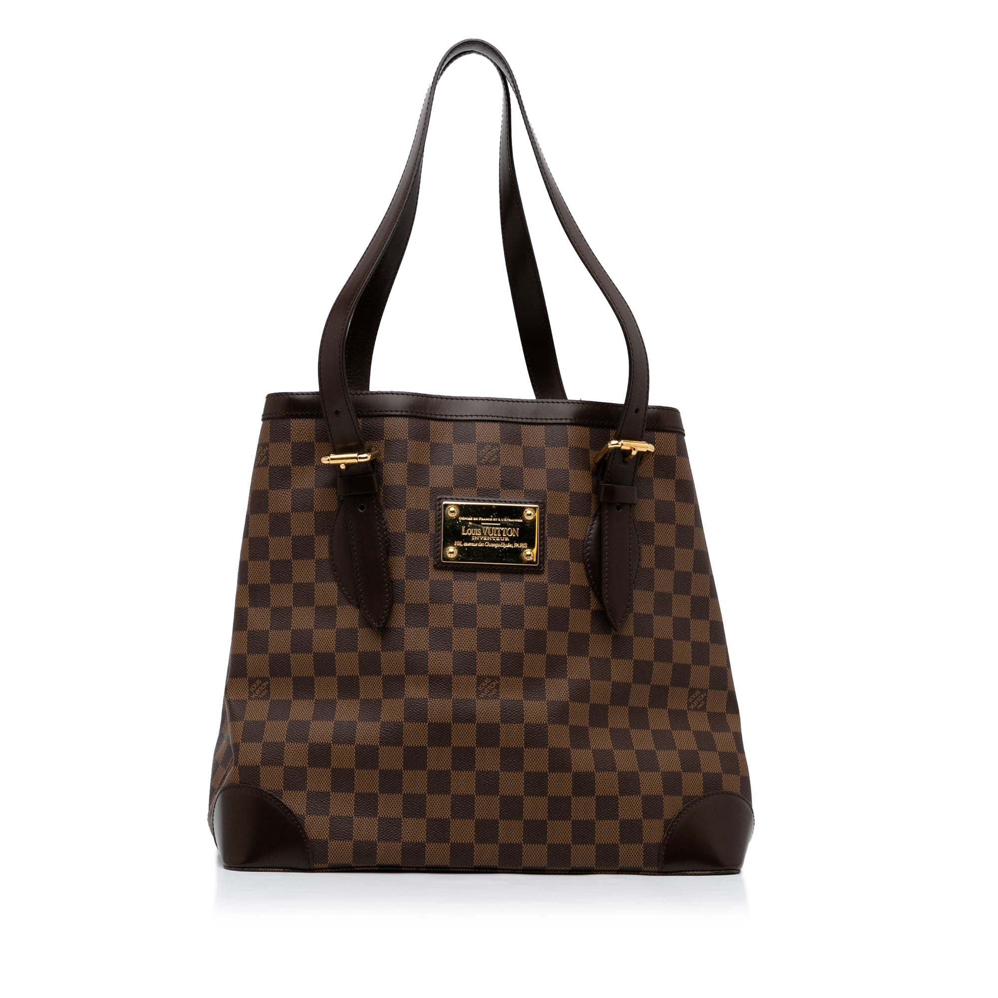 Cra-wallonieShops Revival, Brown Louis Vuitton Damier Ebene Hampstead PM  Tote Bag