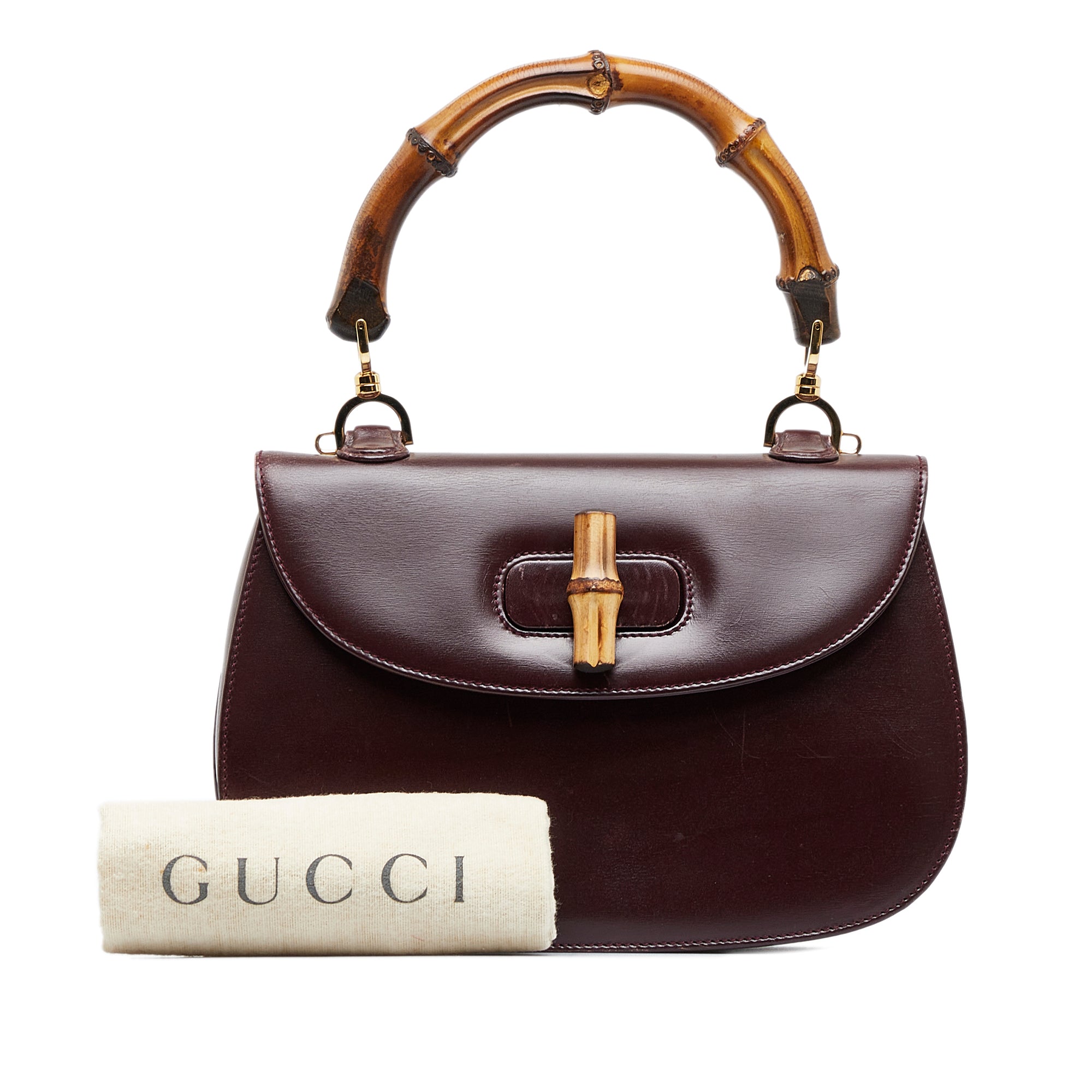 Gucci - vintage Bamboo bag burgundy