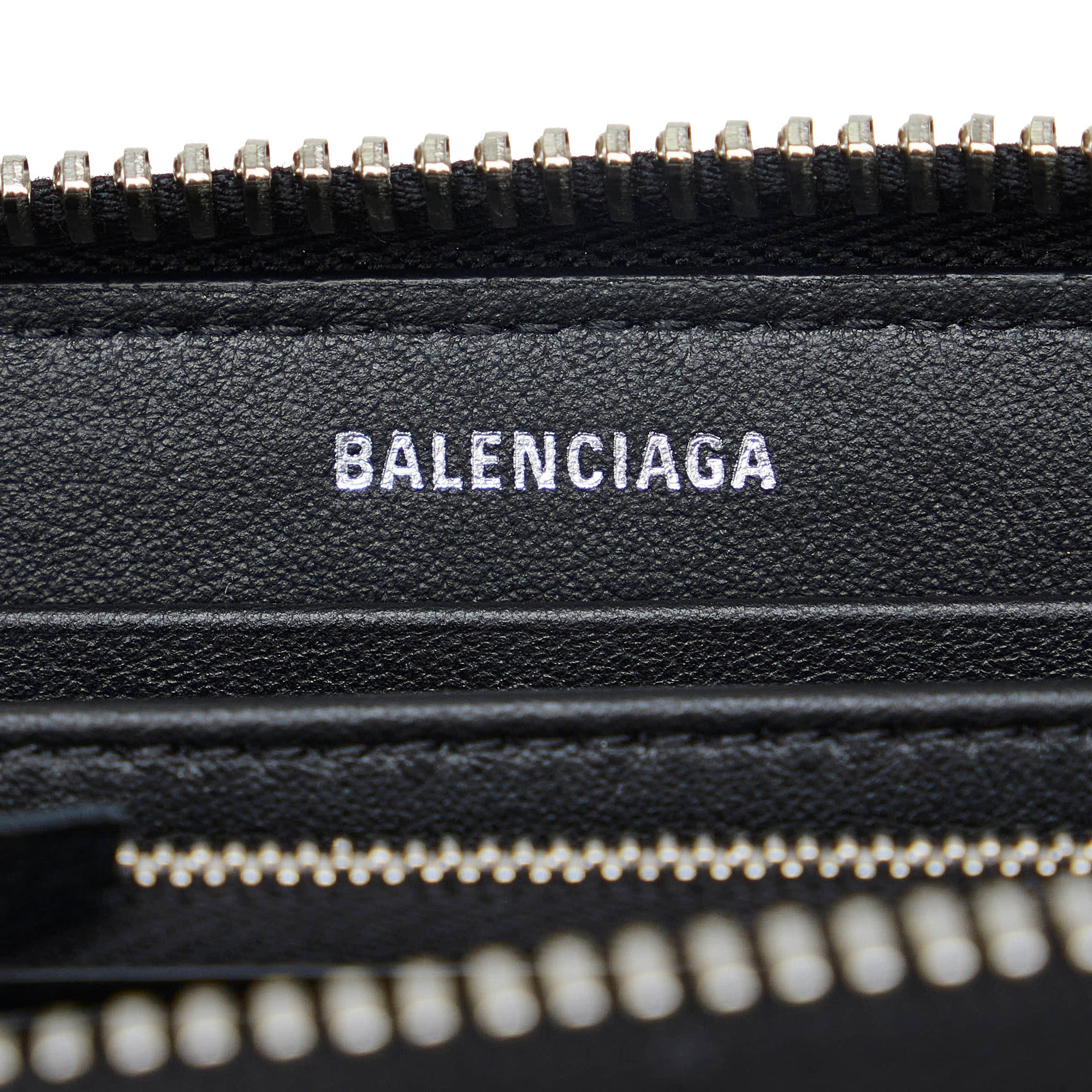 Black Balenciaga Papier Leather Long Wallet