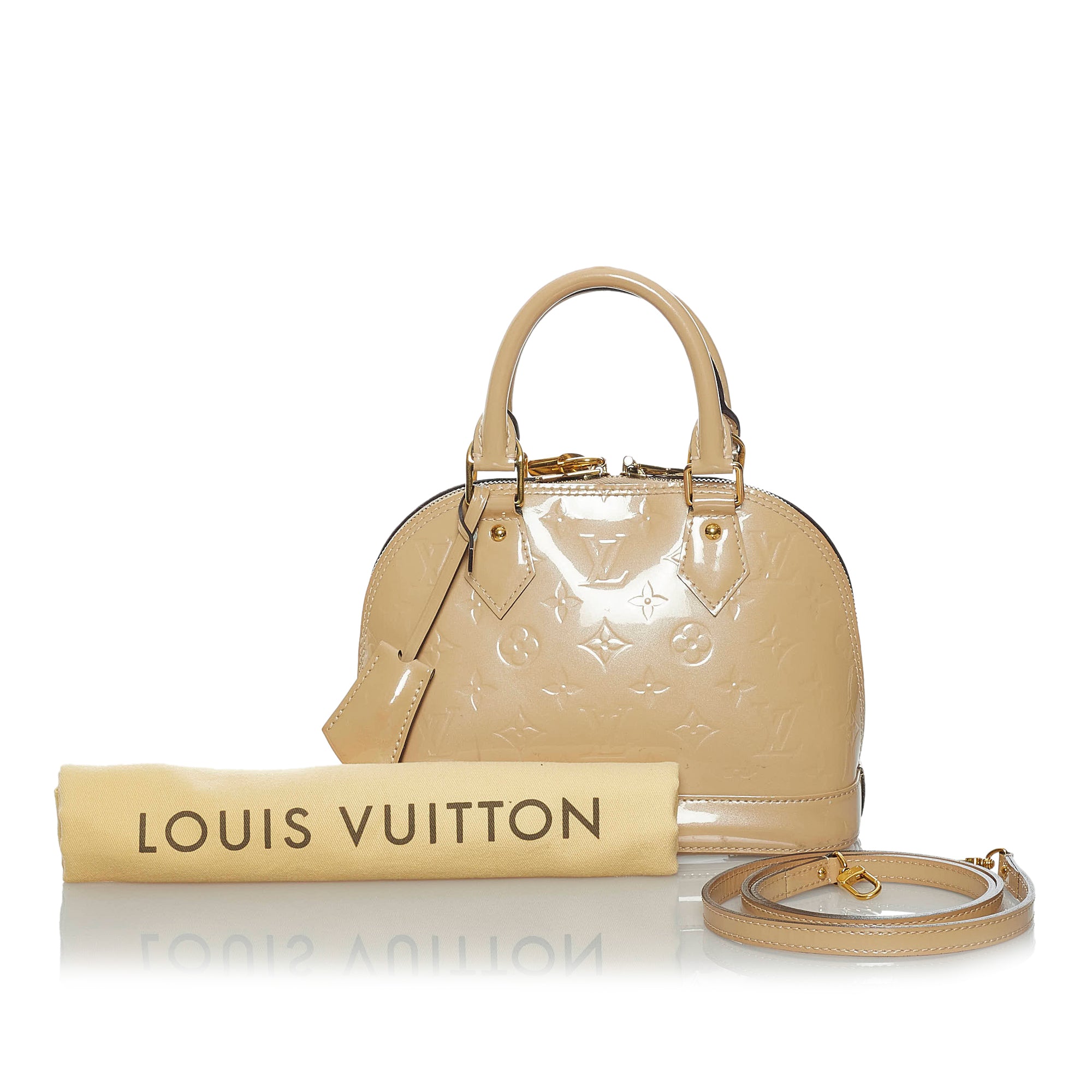 Louis Vuitton White Monogram Vernis and Stickers Alma BB Bag