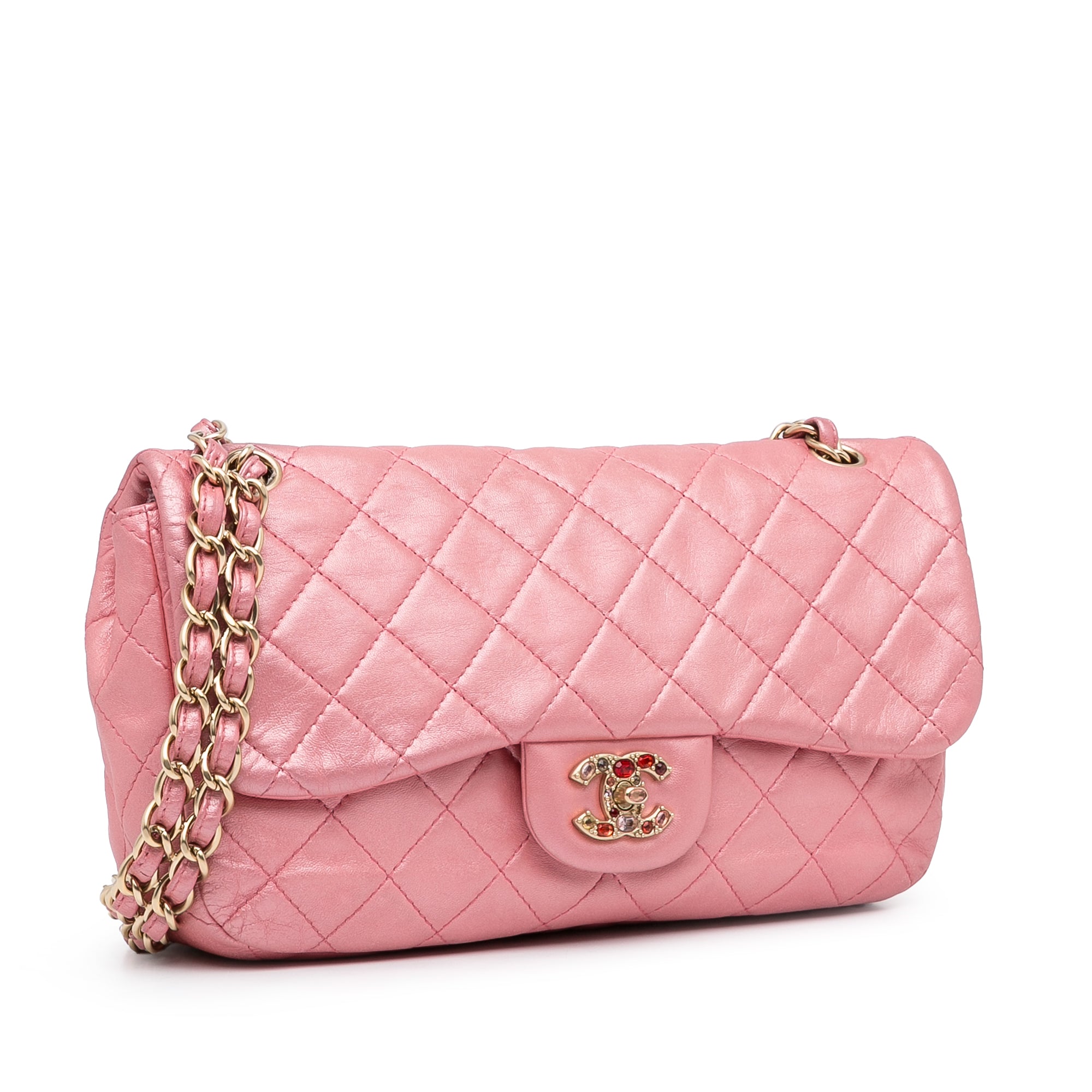 Chanel Pink Quilted Lambskin Square Mini Classic Flap Bag  myGemma  Item  120753