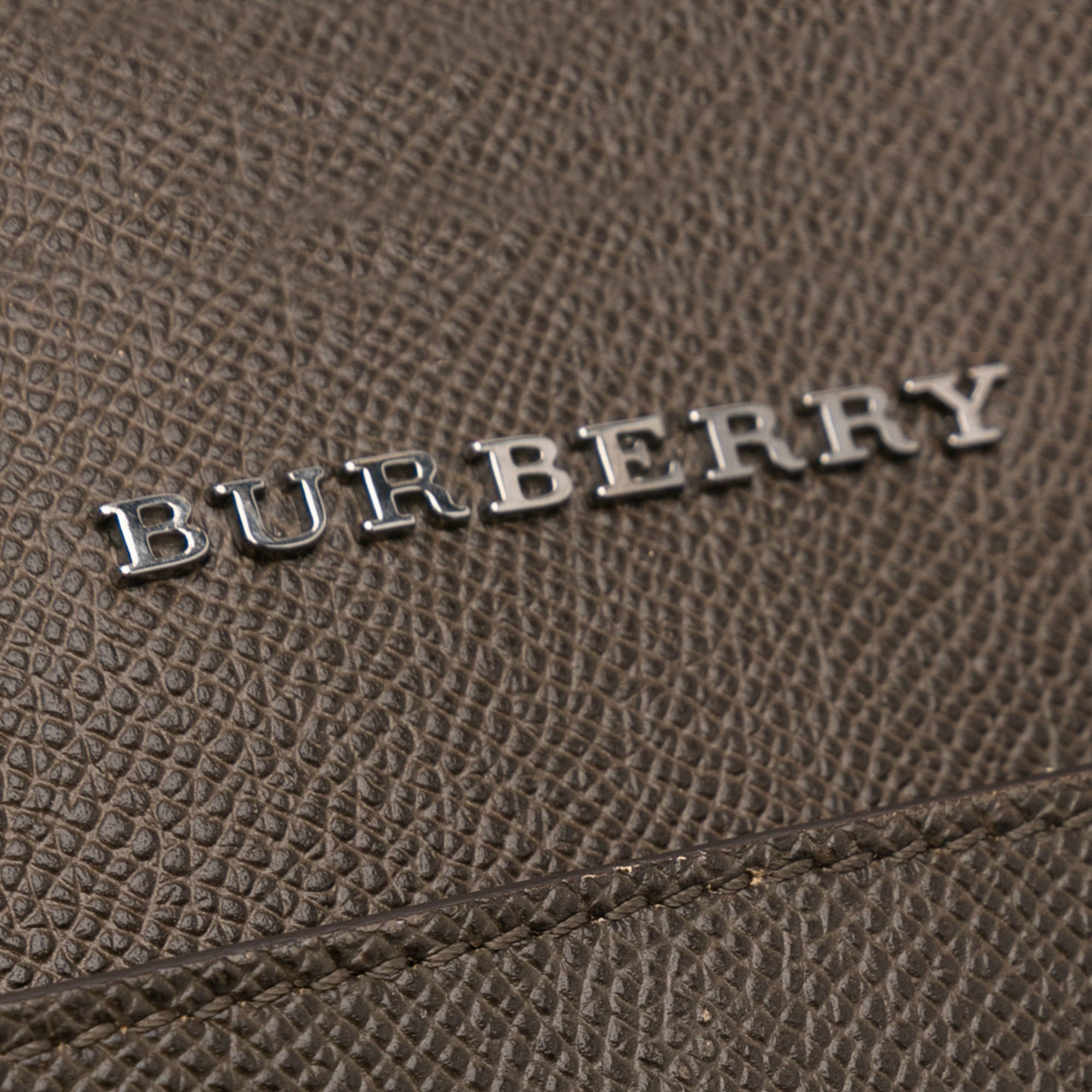 Shop Burberry Casual Style Unisex Calfskin A4 Plain Leather Office