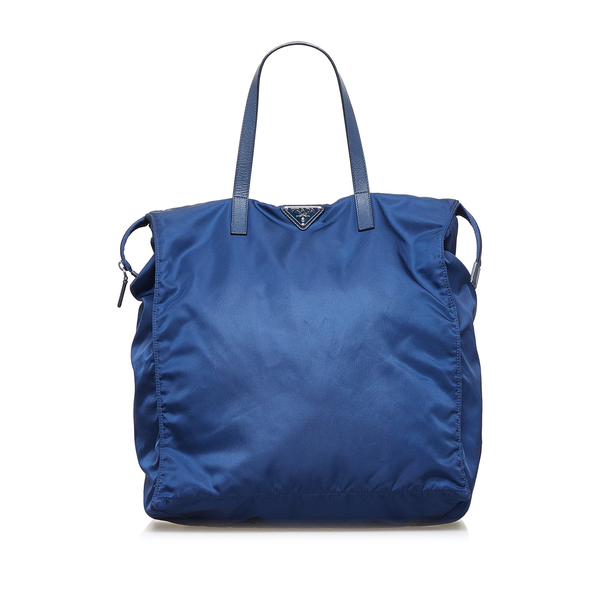 Prada Tessuto Gaufre Nylon Tote Bag in Blue