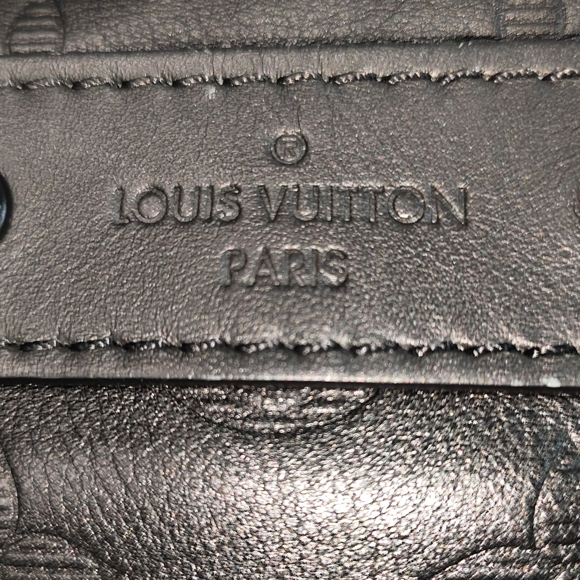 Louis Vuitton Shadow Monogram Danube PM in Black Crossbody