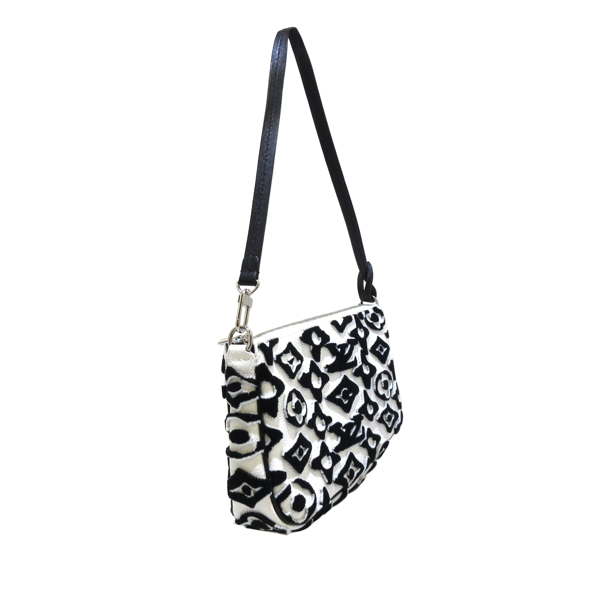 White & Black Louis Vuitton Urs Fischer Pochette Accessoires Crossbody Bag