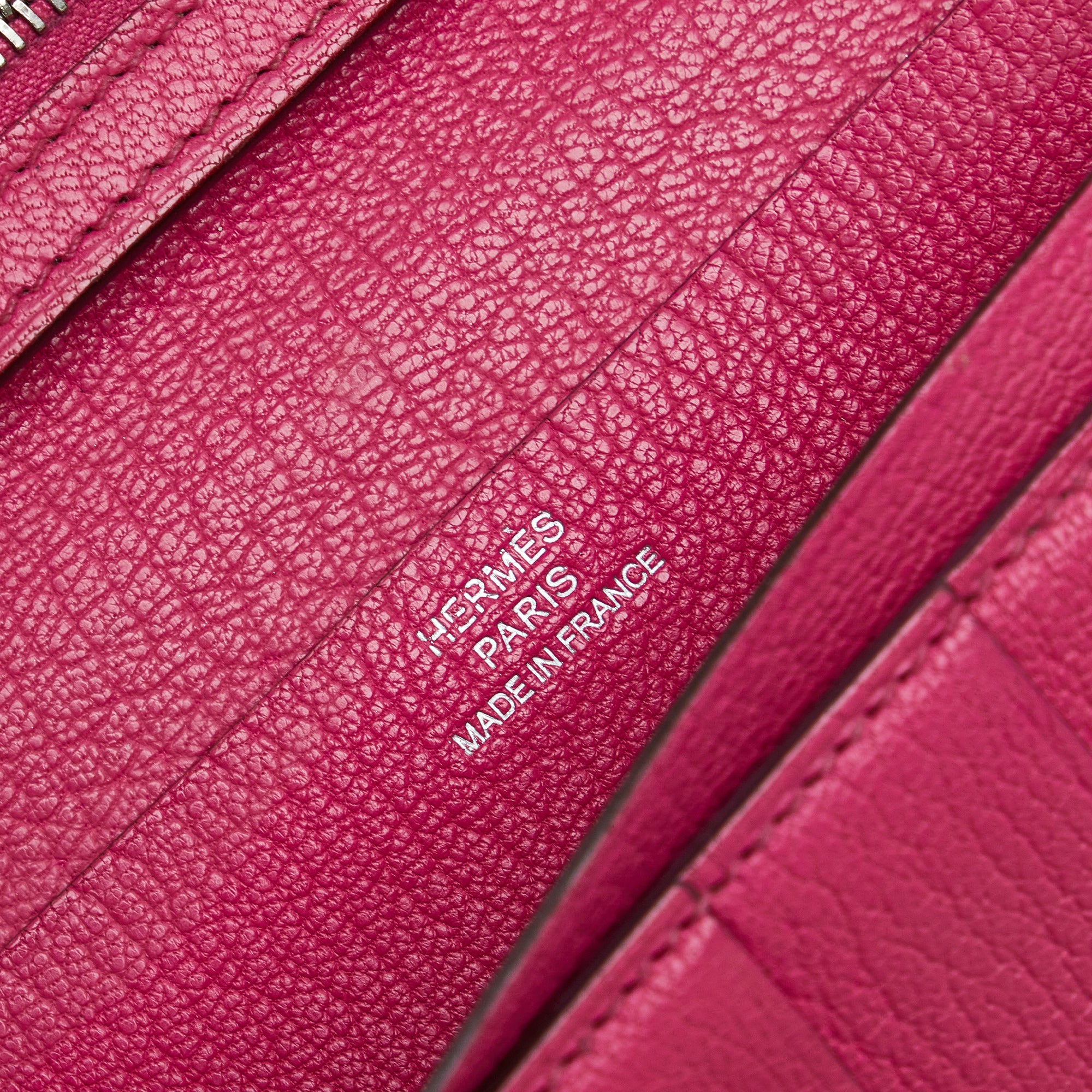 Pink Hermes Bearn Soufflet Wallet – Designer Revival