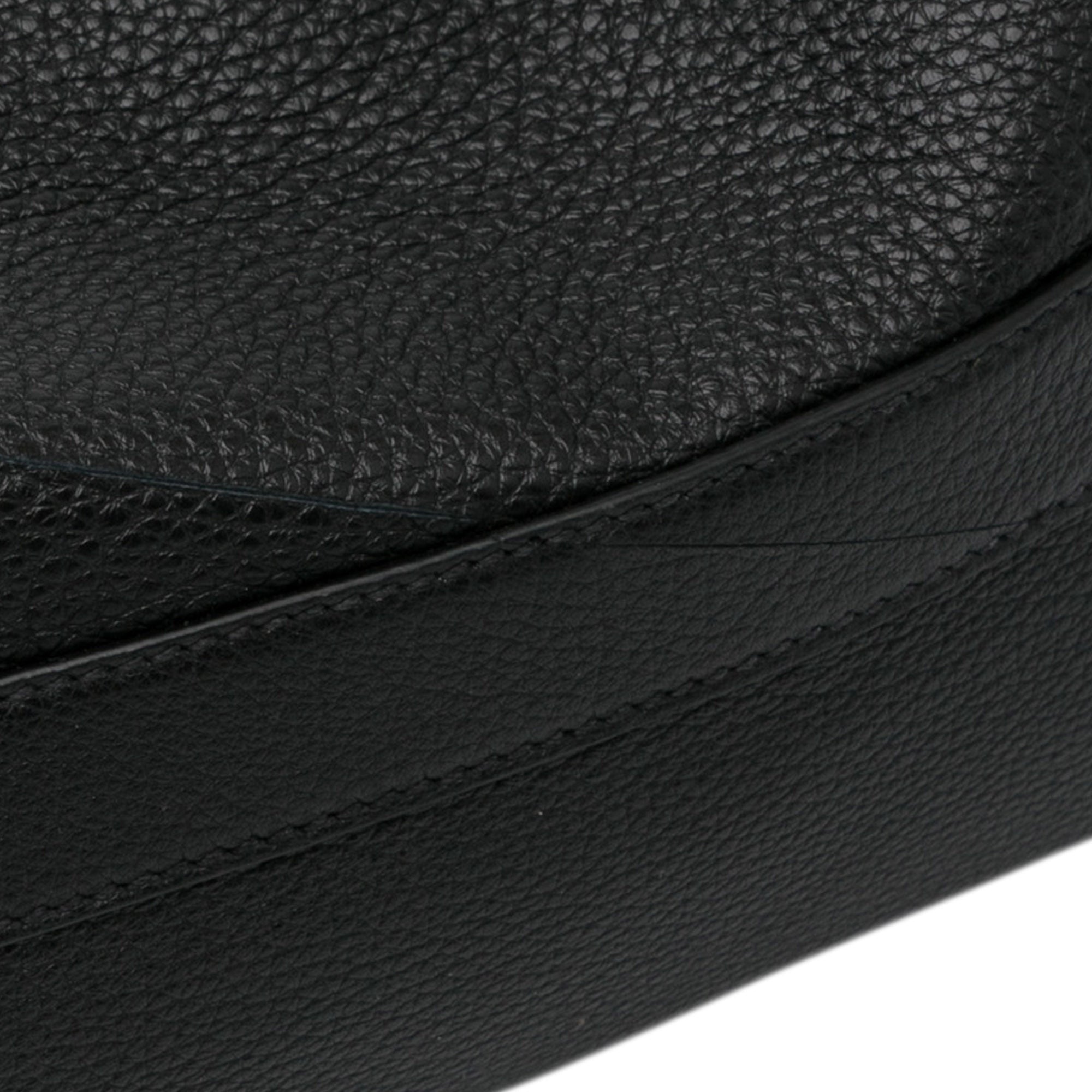 Prada Black Calfskin Embossed Logo Convertible Handbag QNB3MV3PKB003