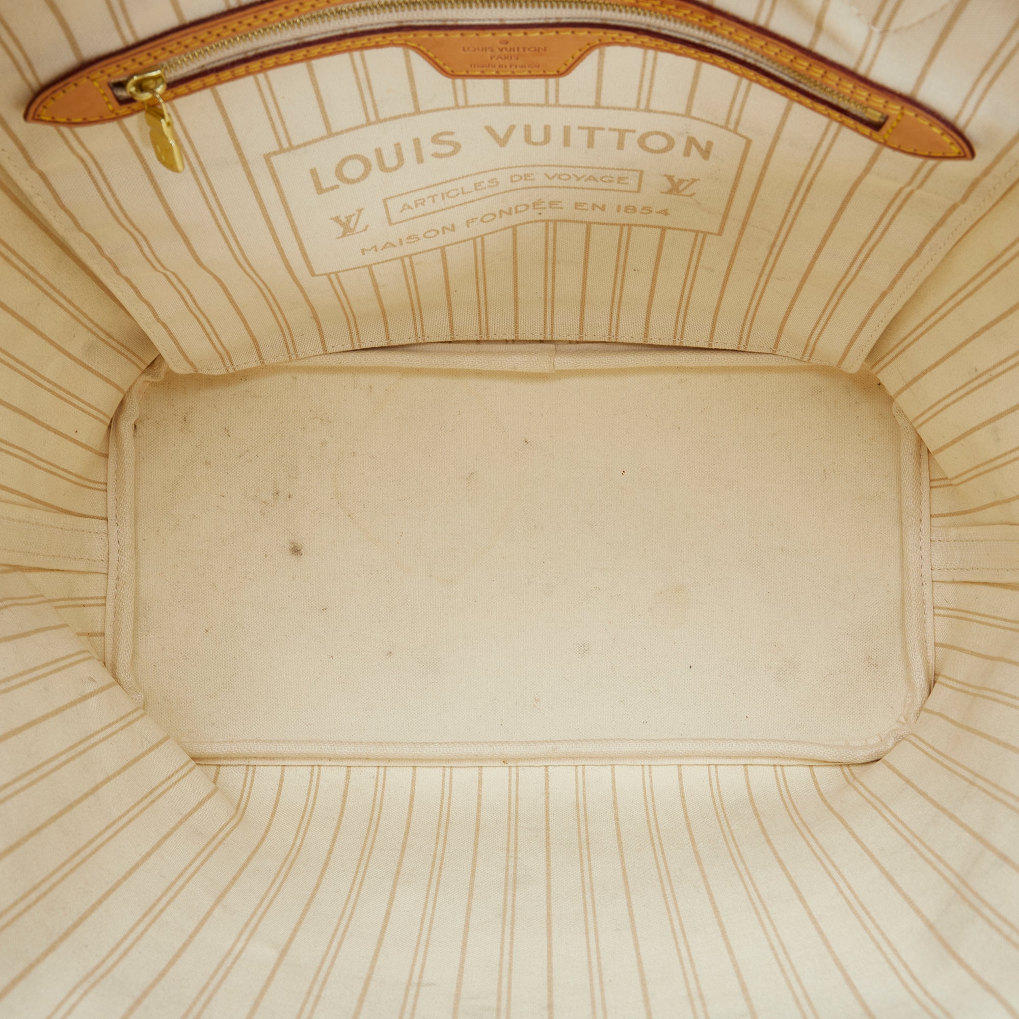 Louis Vuitton Damier Azur Totally MM N41279 White Cloth ref.834198