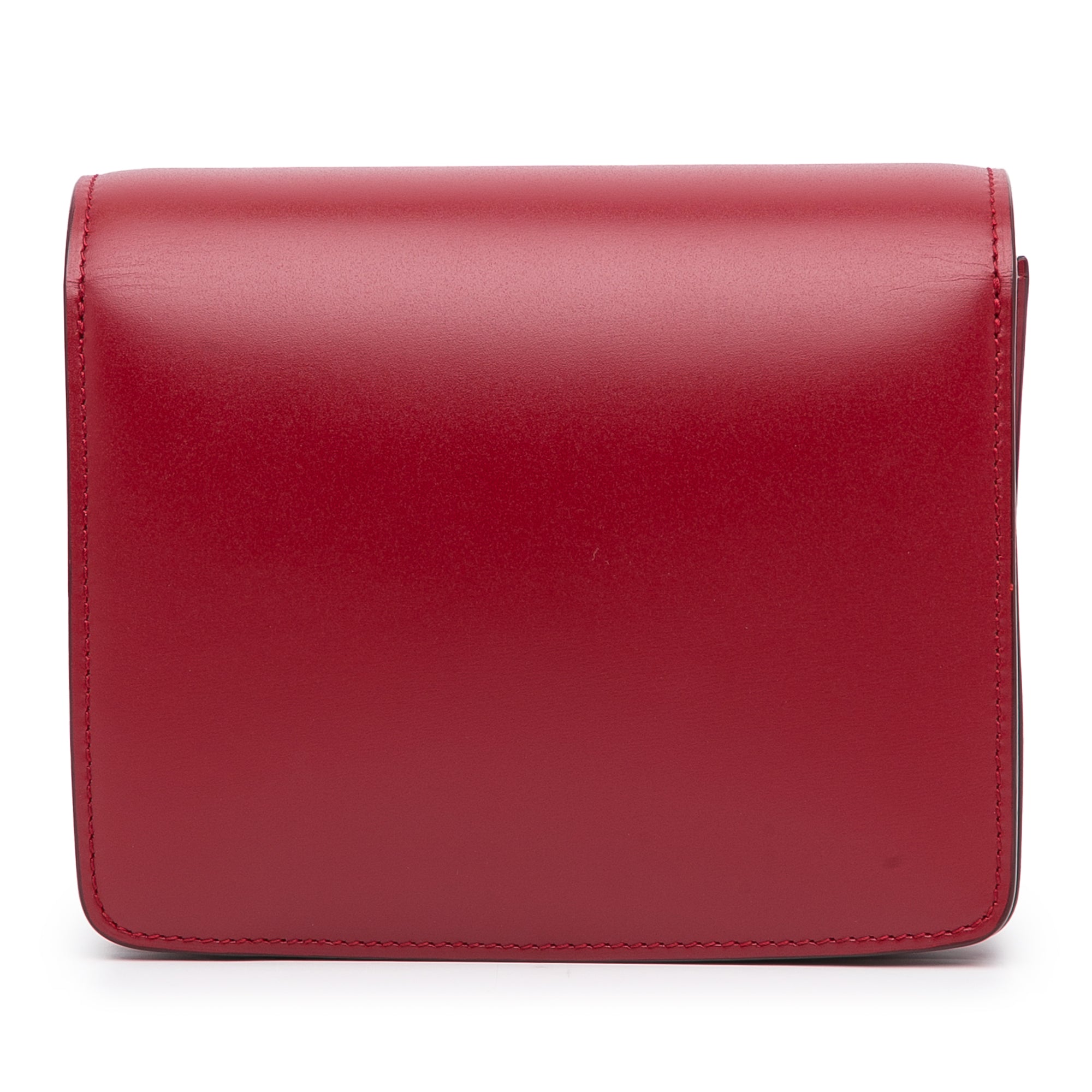 Celine Red Leather C Wallet on Chain Crossbody Bag
