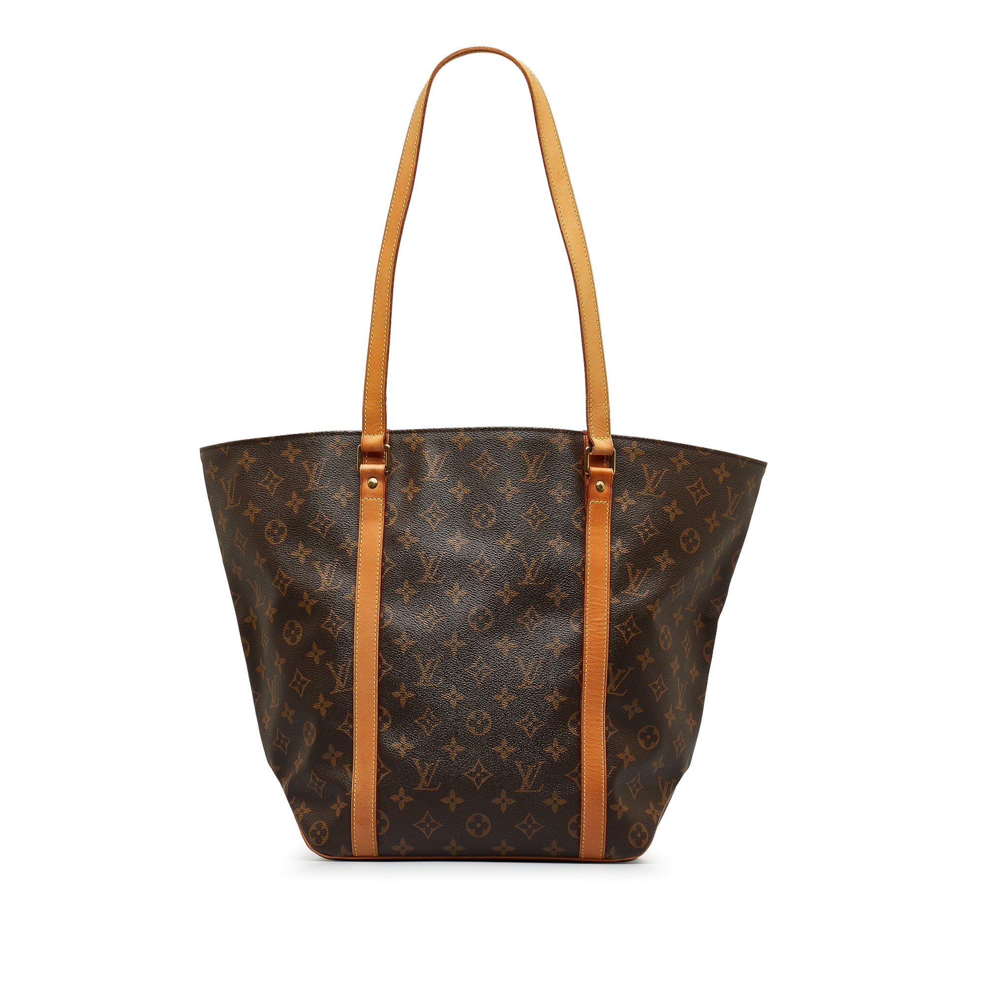 Louis Vuitton - Authenticated Shopping Bag Louboutin Handbag - Leather Brown for Women, Very Good Condition