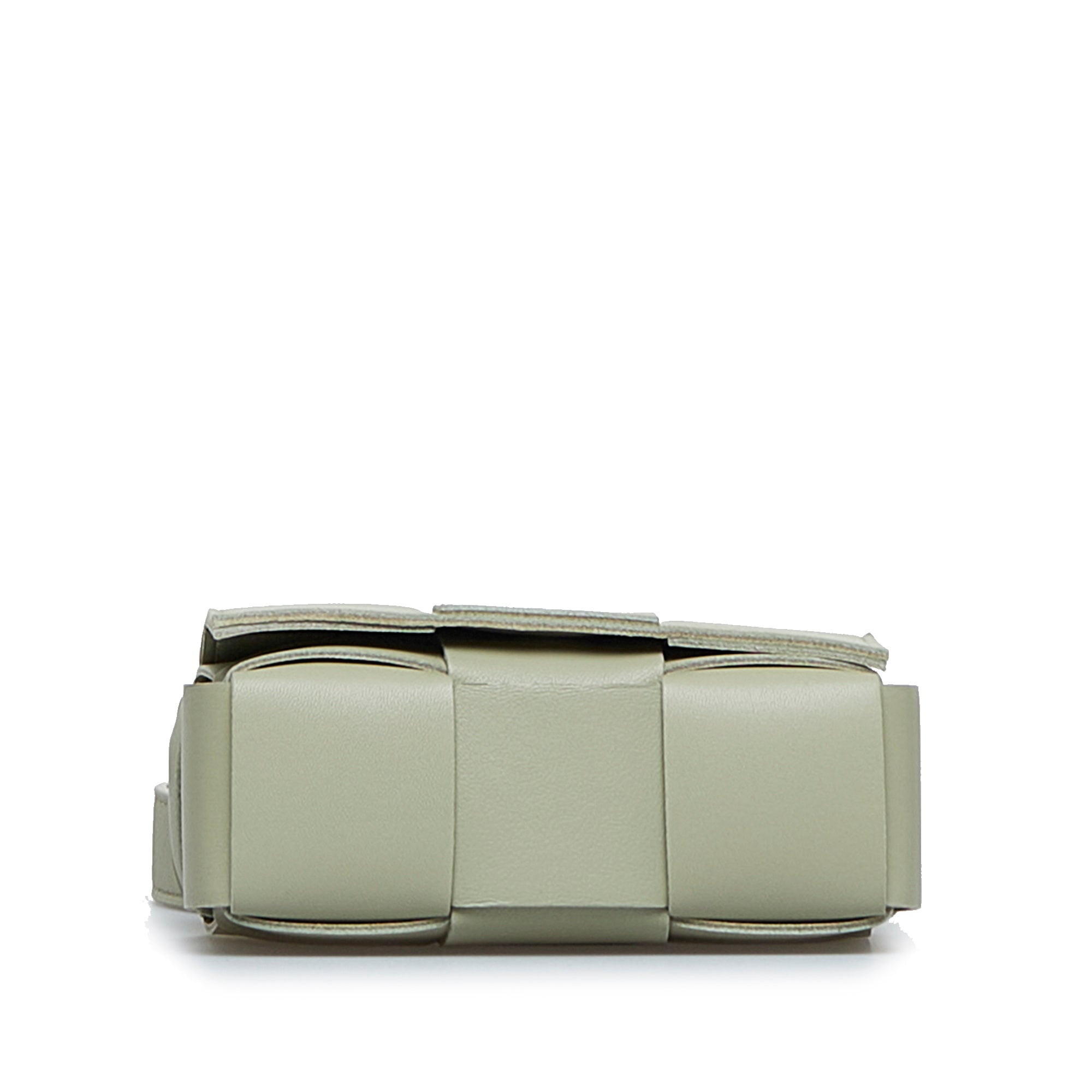 Cassette leather crossbody bag Bottega Veneta Green in Leather - 34725626