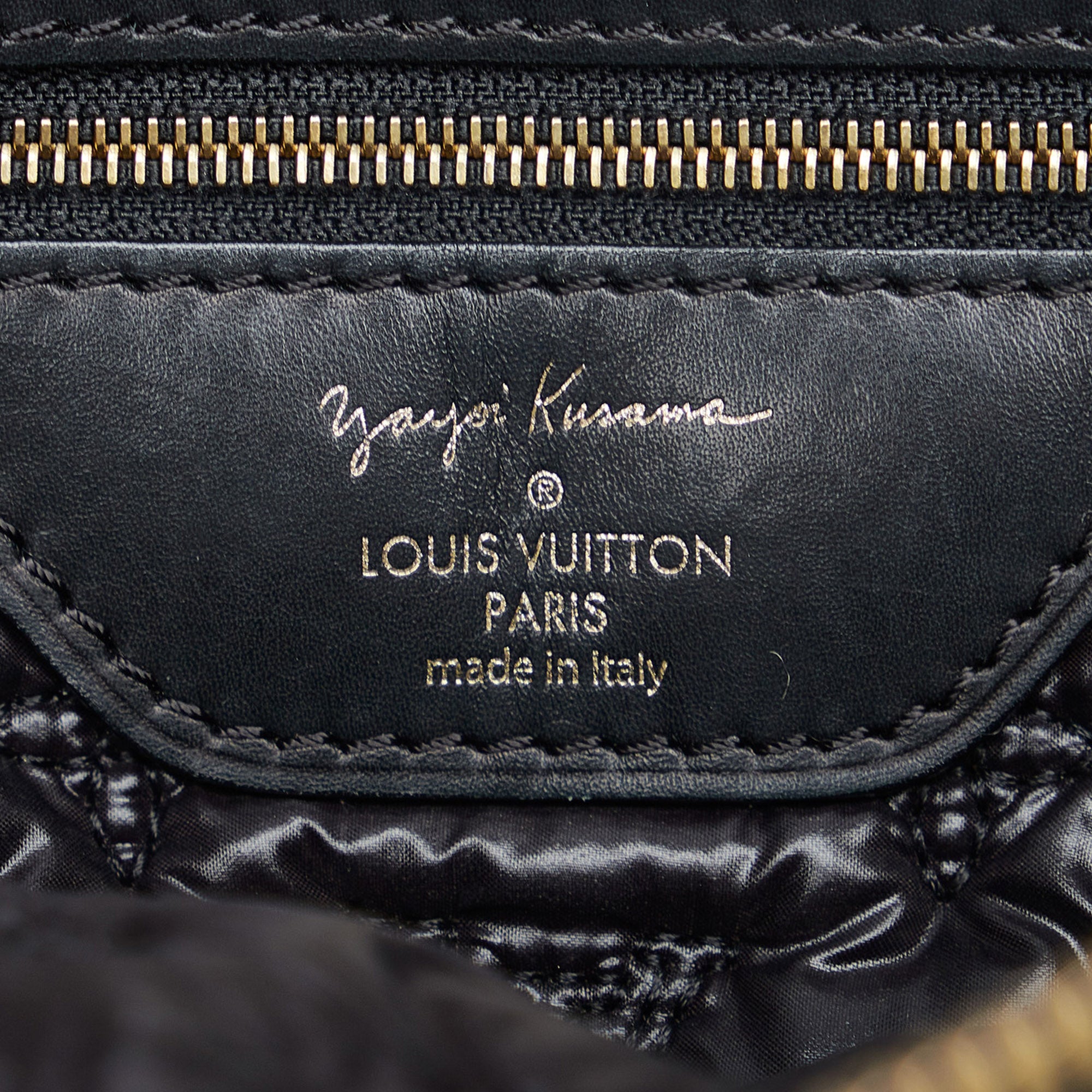 Louis Vuitton Black/White Patent Leather Kusama Infinity Dots Lockit MM  Tote Bag Louis Vuitton