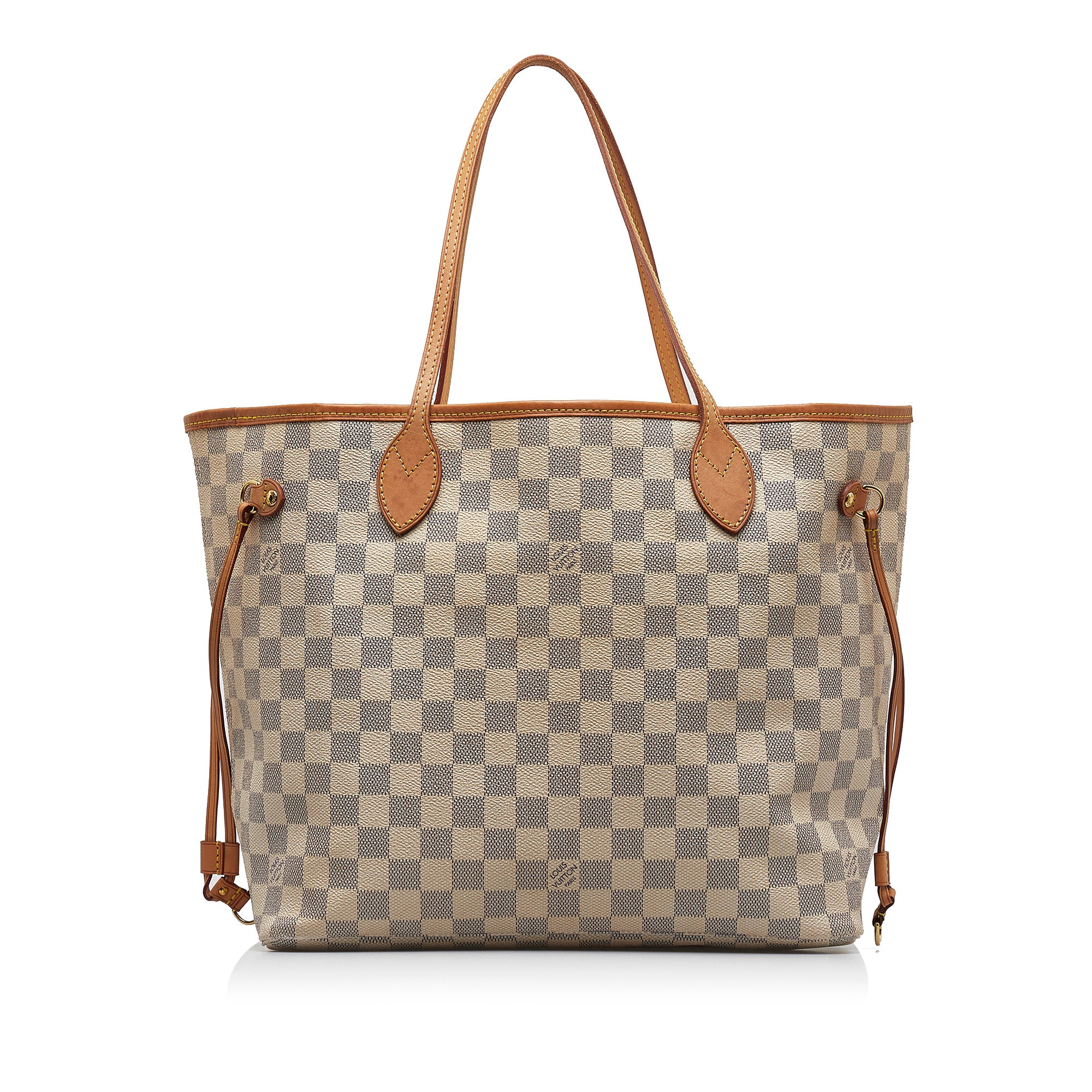 LOUIS VUITTON Saleya MM Damier Azur Tote Bag White - 15% OFF