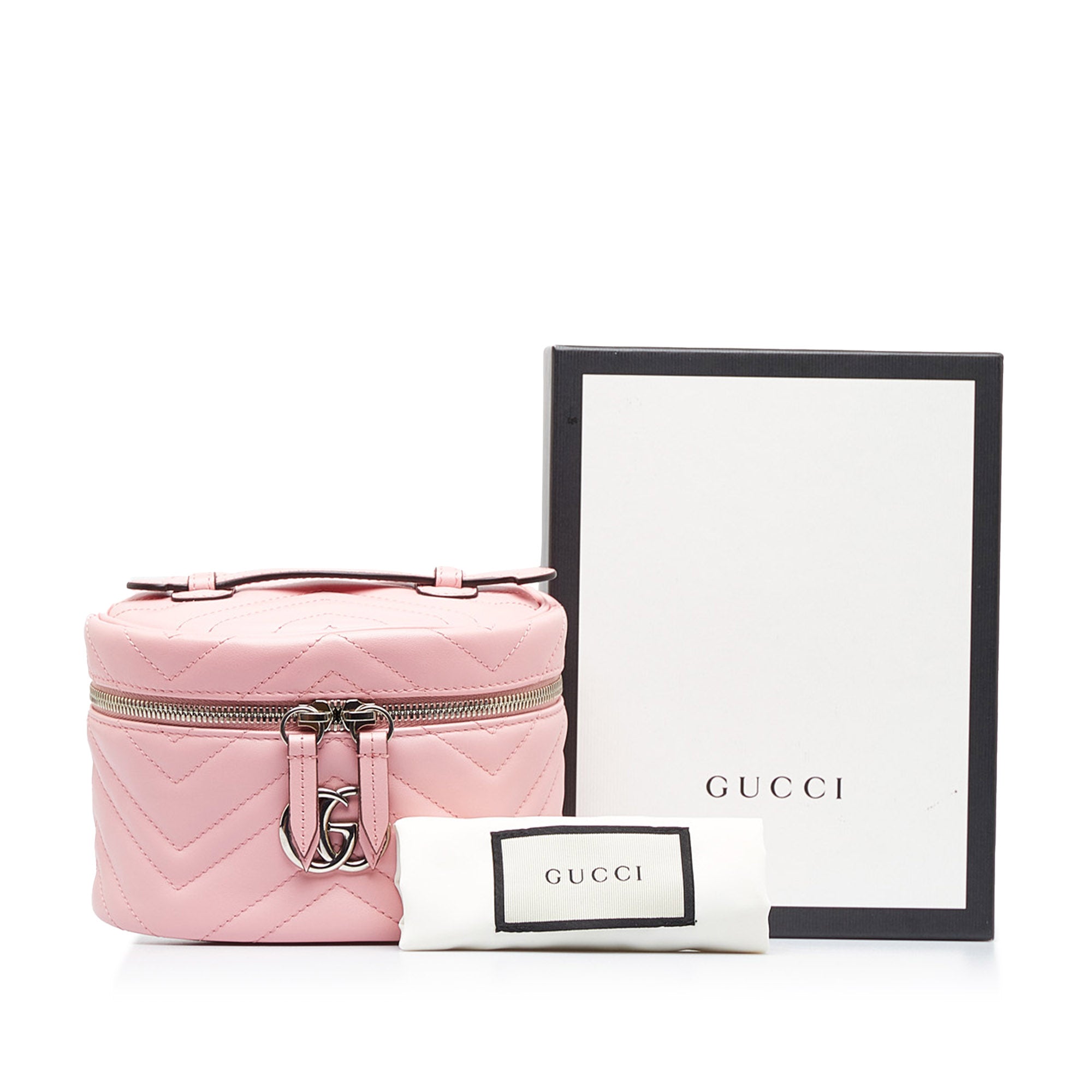 Pink Gucci GG Marmont Matelasse Vanity Bag – Designer Revival