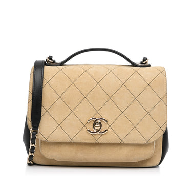 Chanel Cream Caviar Mini Business Affinity Flap For Sale at