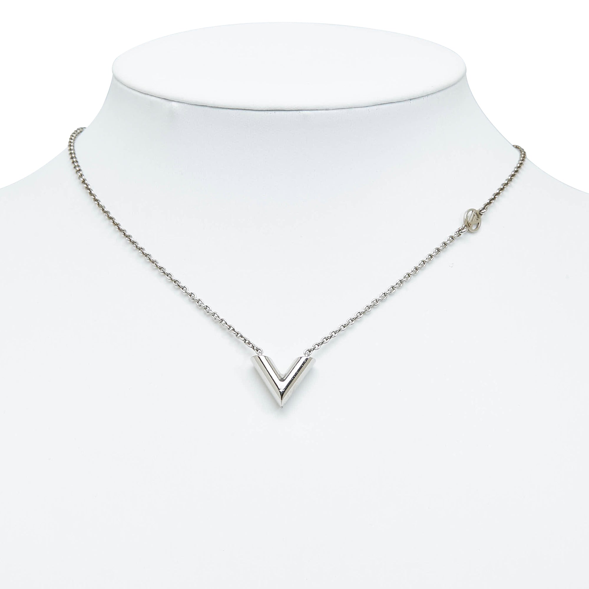 Louis Vuitton Crystal Essential V Necklace - Gold-Tone Metal