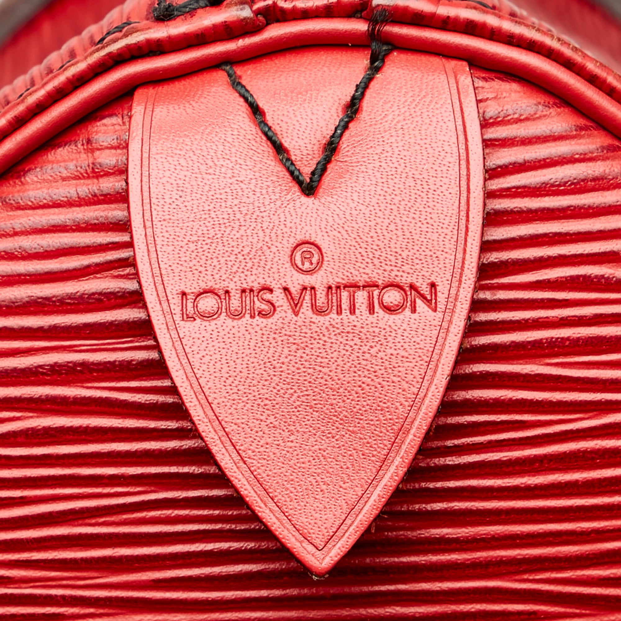 Louis Vuitton Speedy 35 Red Epi Leather Satchel 