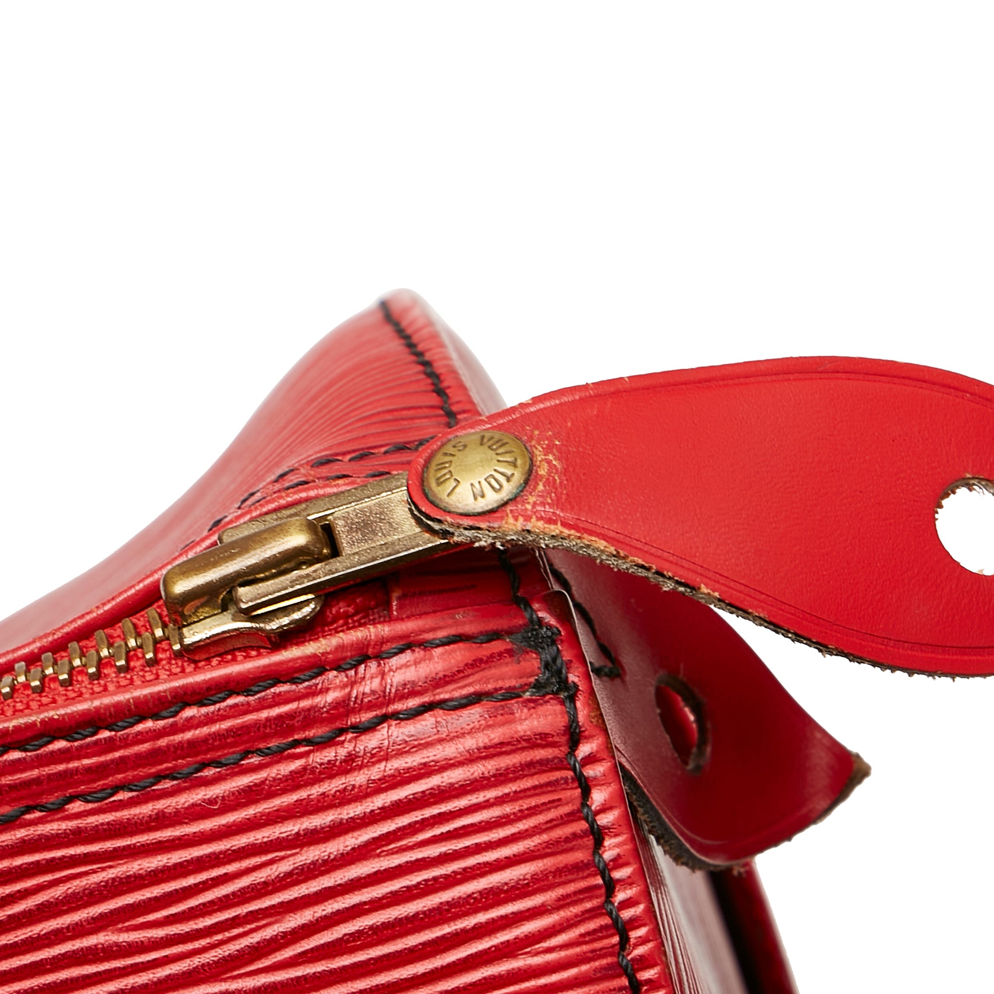 Red Louis Vuitton Epi Speedy 35 Bag