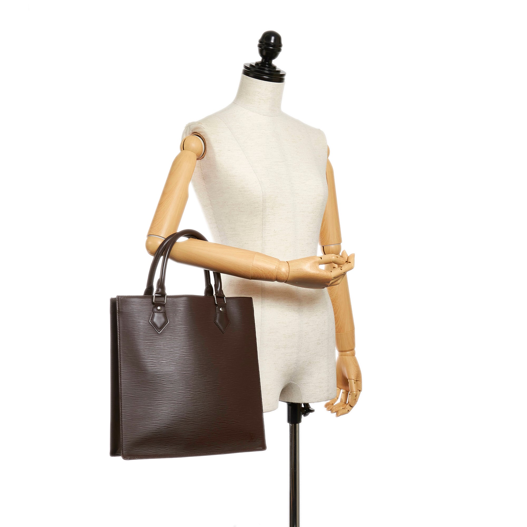 Louis Vuitton Sac Plat Fold Bag Epi Leather Black  eBay