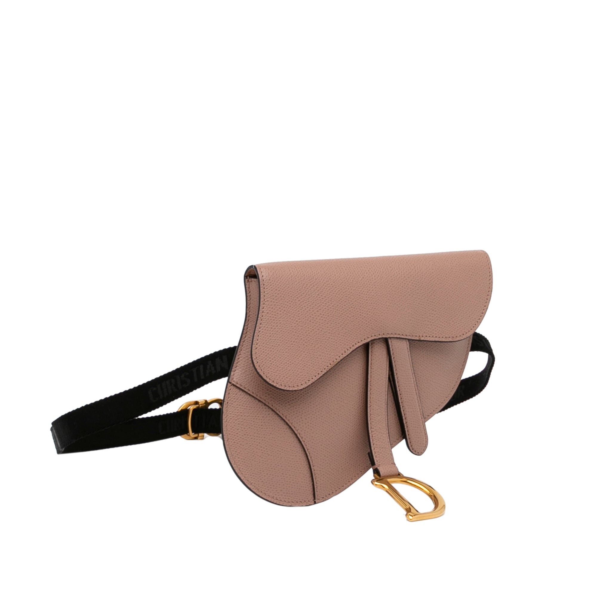 Dior Brown Leather Saddle Pochette Belt Bag Flesh Pony-style