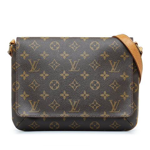 Louis Vuitton Monogram Musette Gm Crossbody Messenger Flap Bag