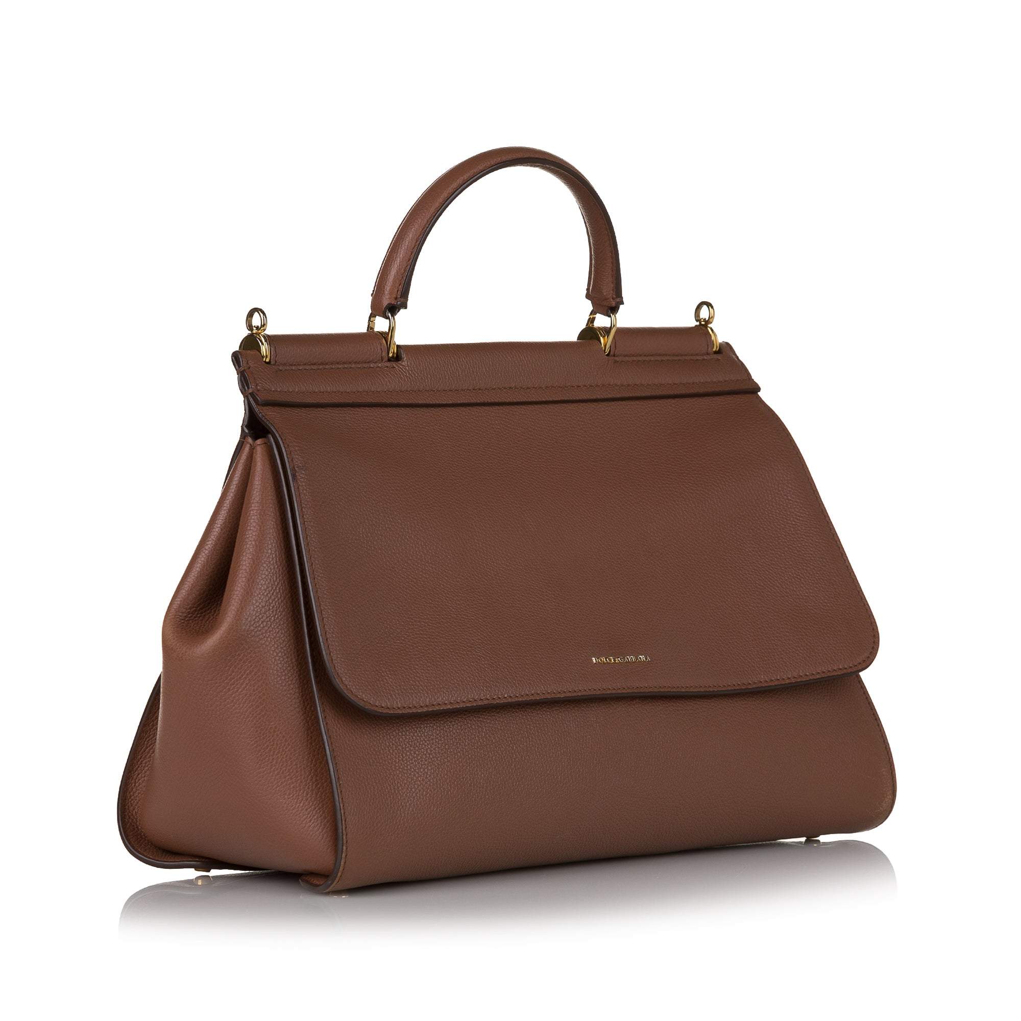 Leather handbag Dolce & Gabbana Brown in Leather - 23879435